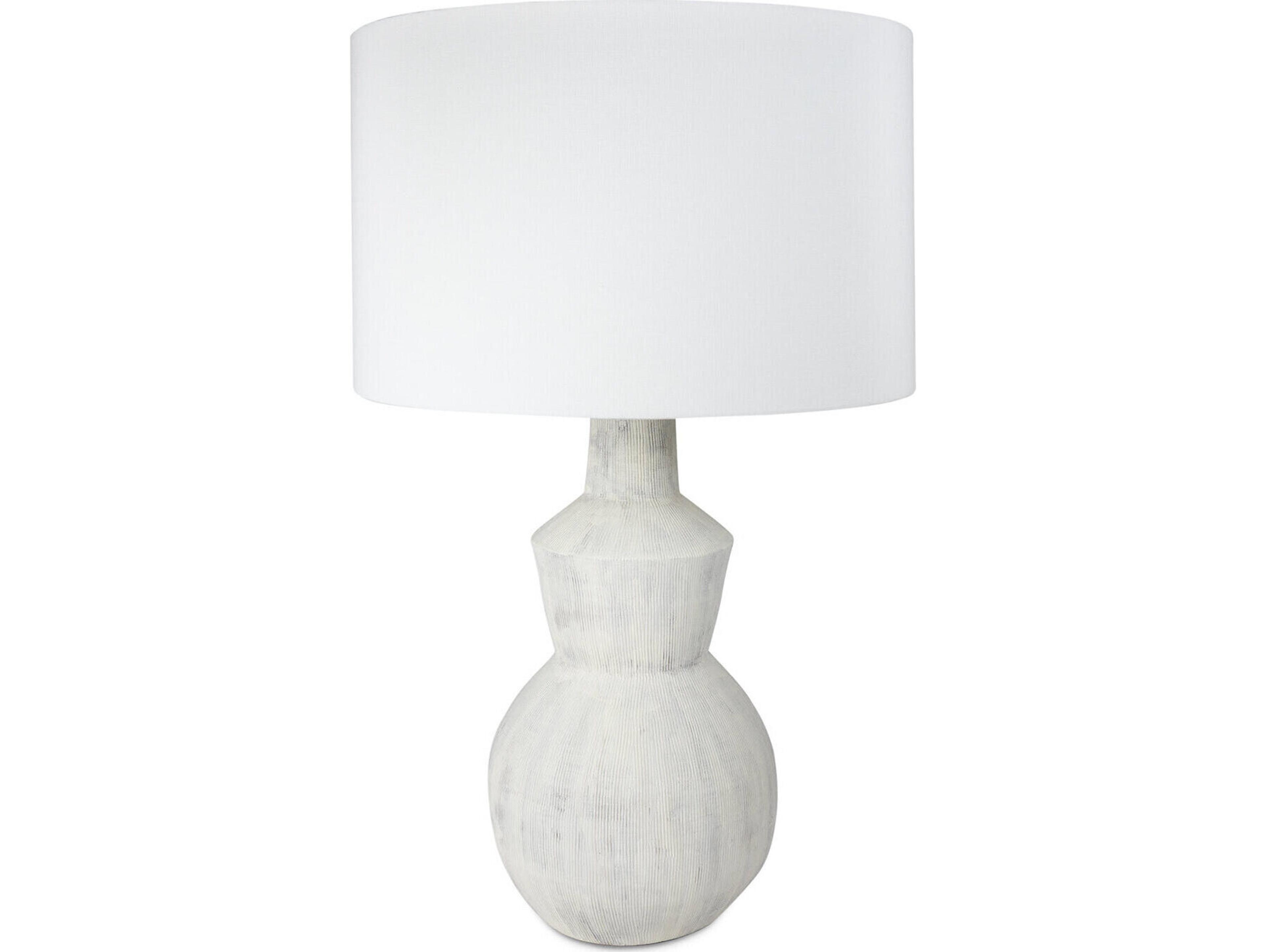 Regina Andrew Rhonda Grey Neutral Polished Brass White Buffet Lamp