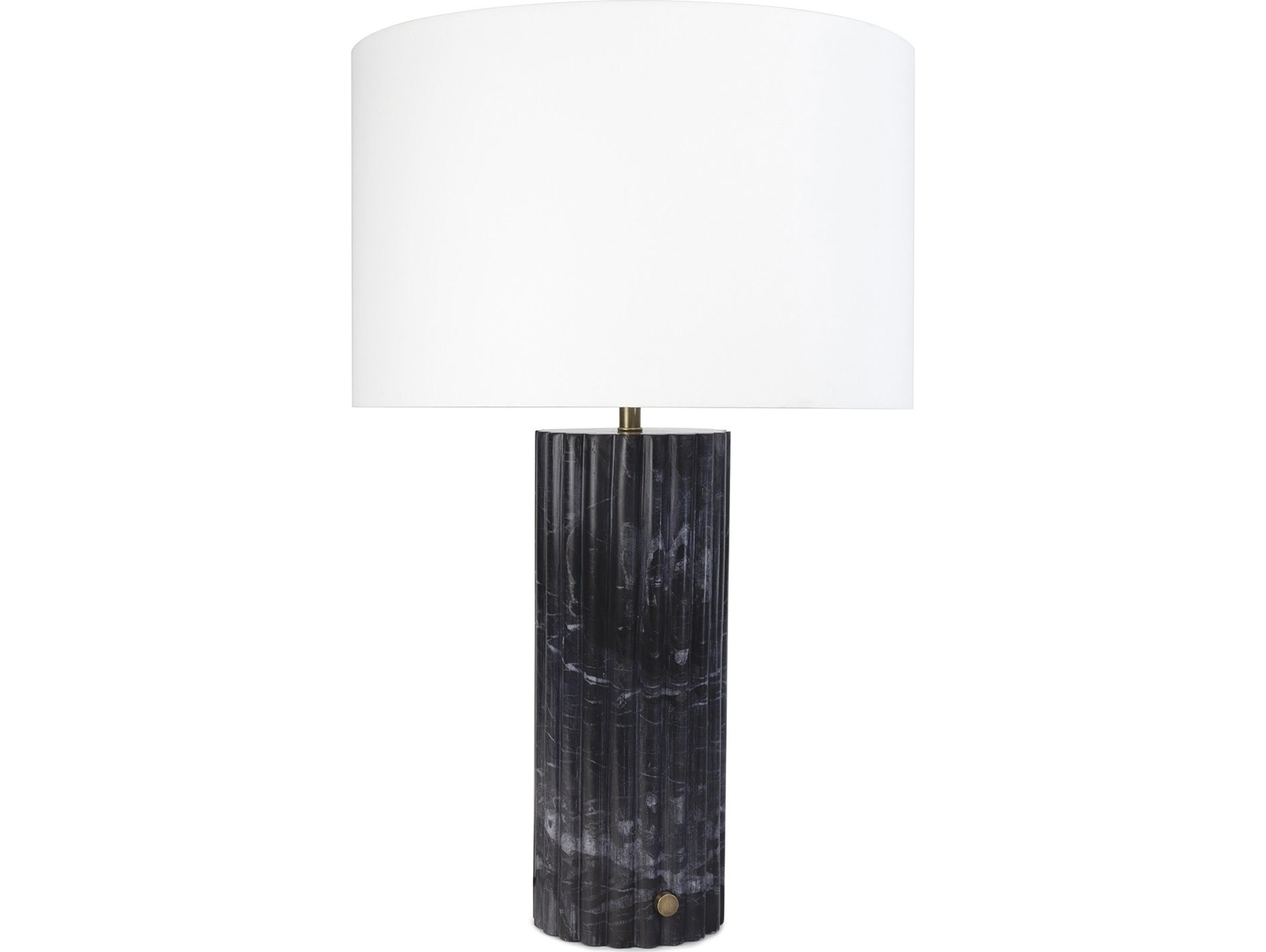 Regina Andrew Tambour Black Polished Brass Buffet Lamp