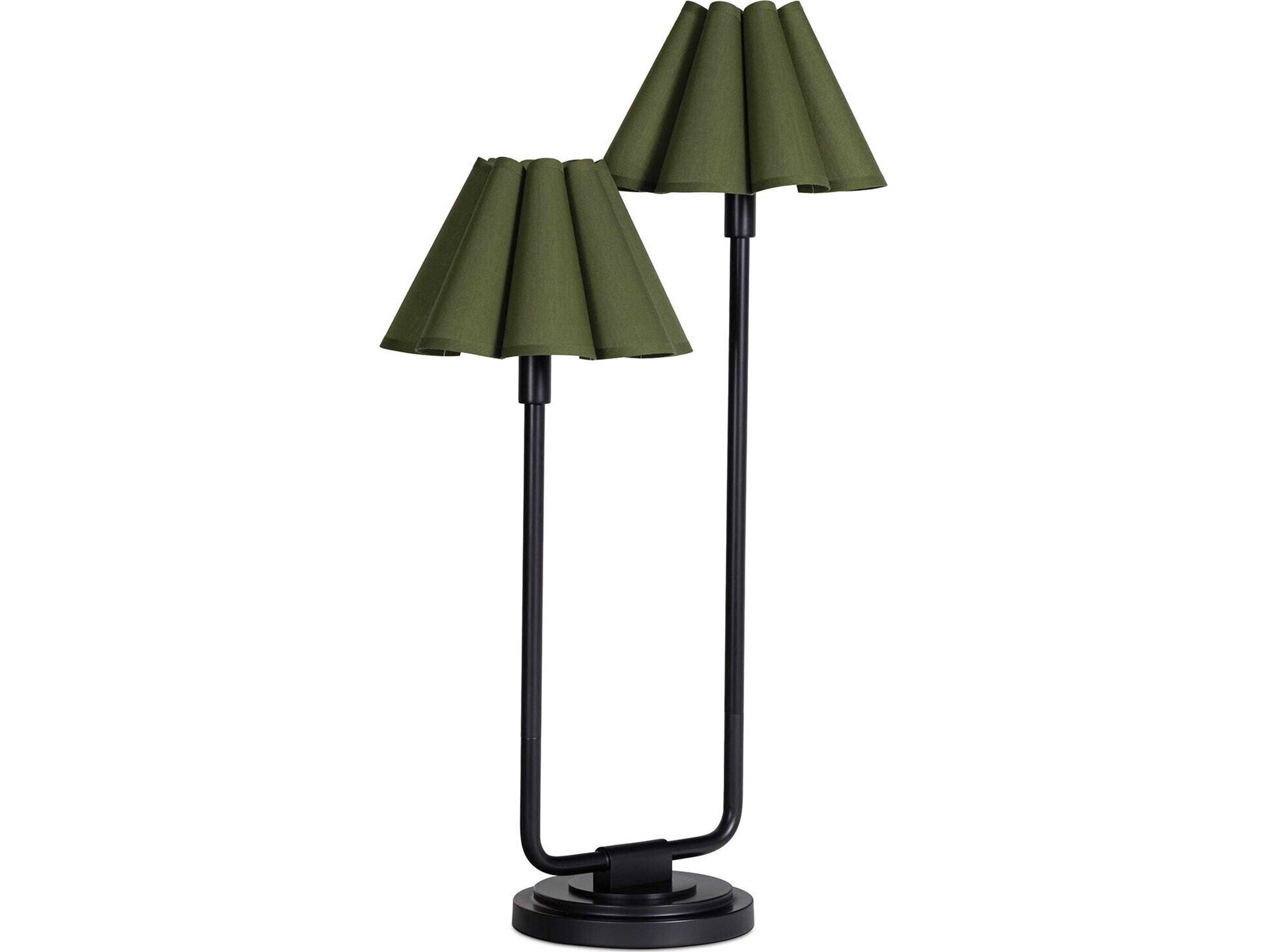 Regina Andrew Polly Blackened Brass with Green Shade Buffet Lamp