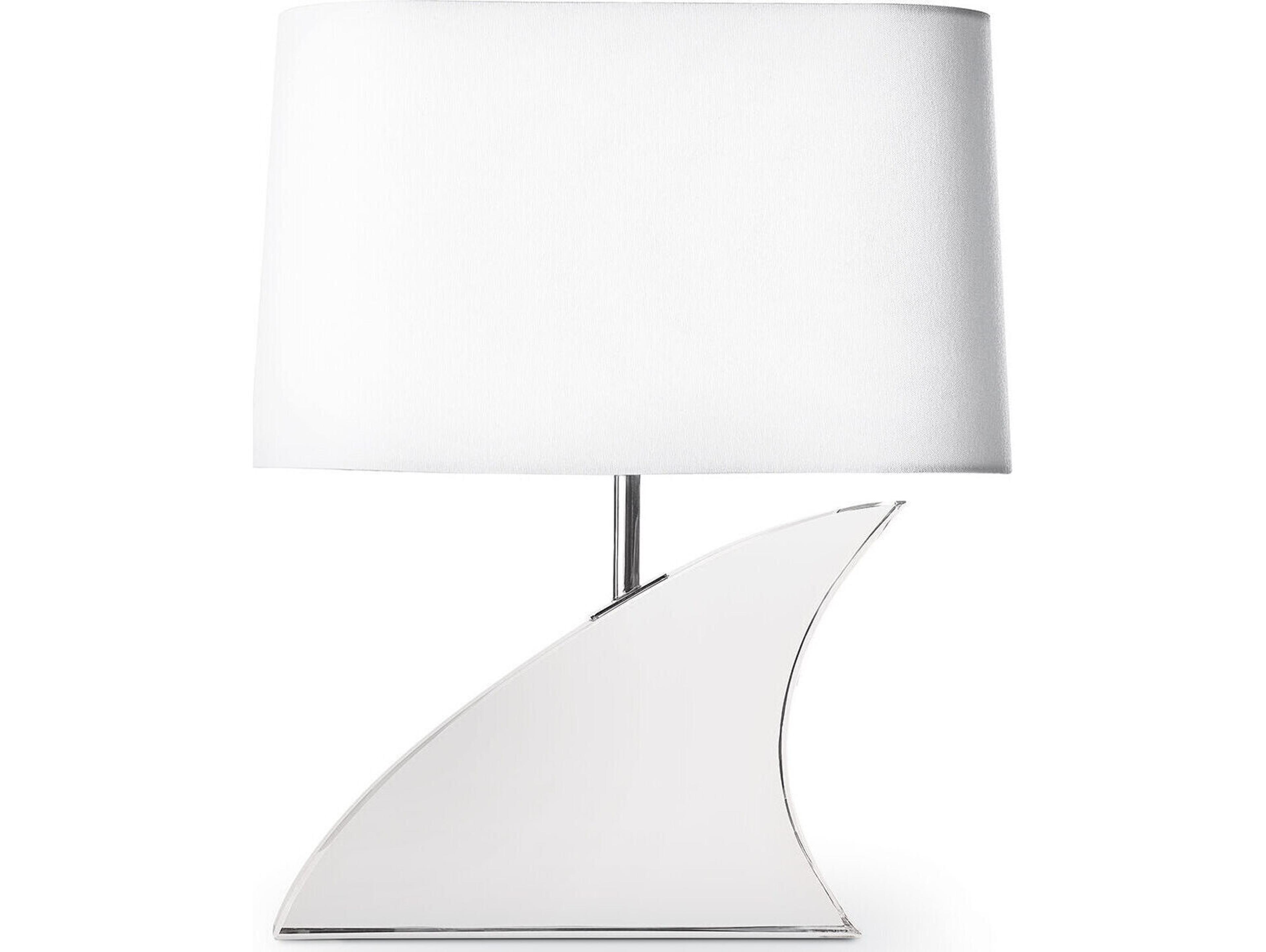 Regina Andrew Fin Clear Polished Nickel Table Lamp