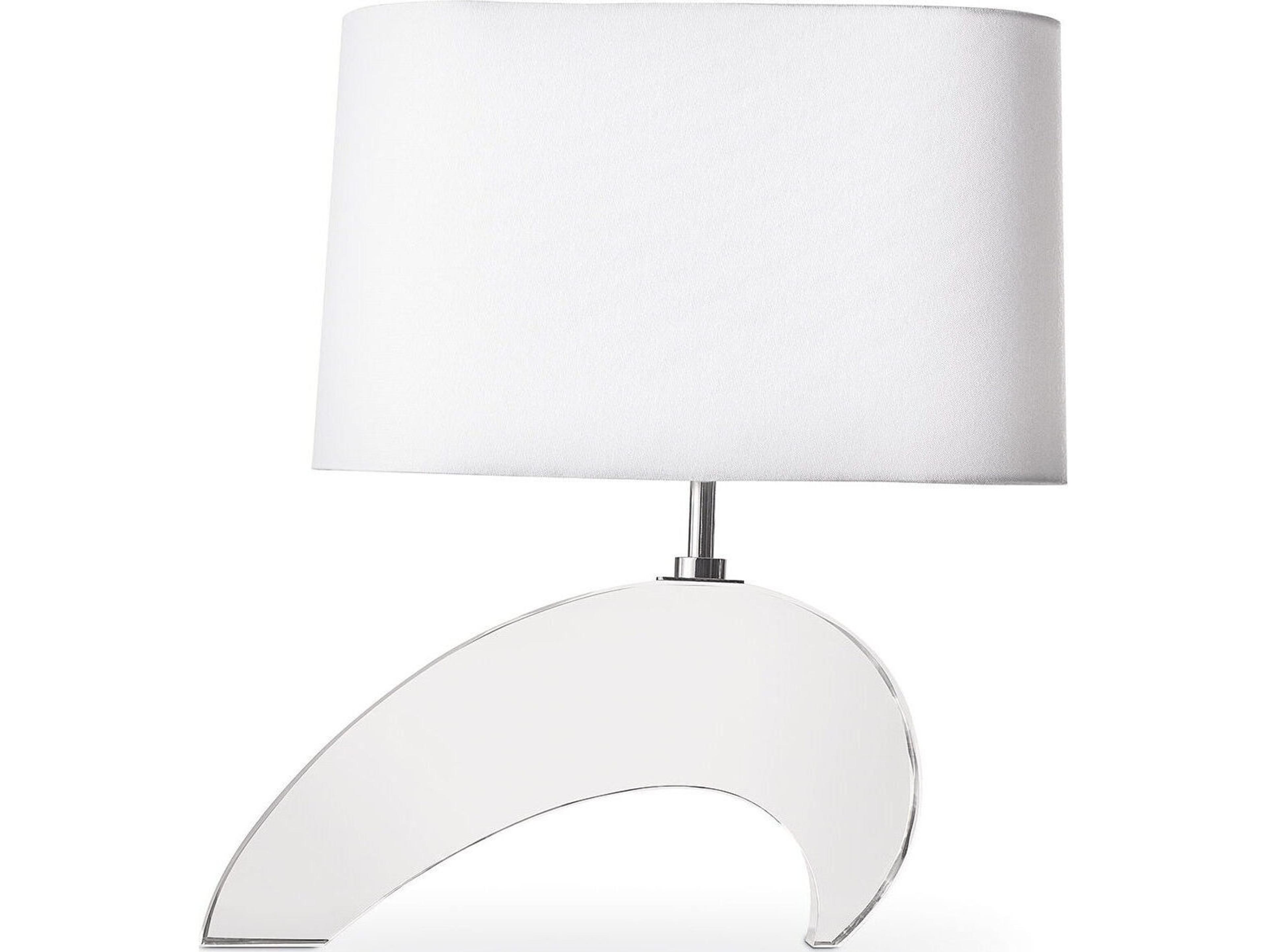 Regina Andrew Wave Clear Polished Nickel Table Lamp