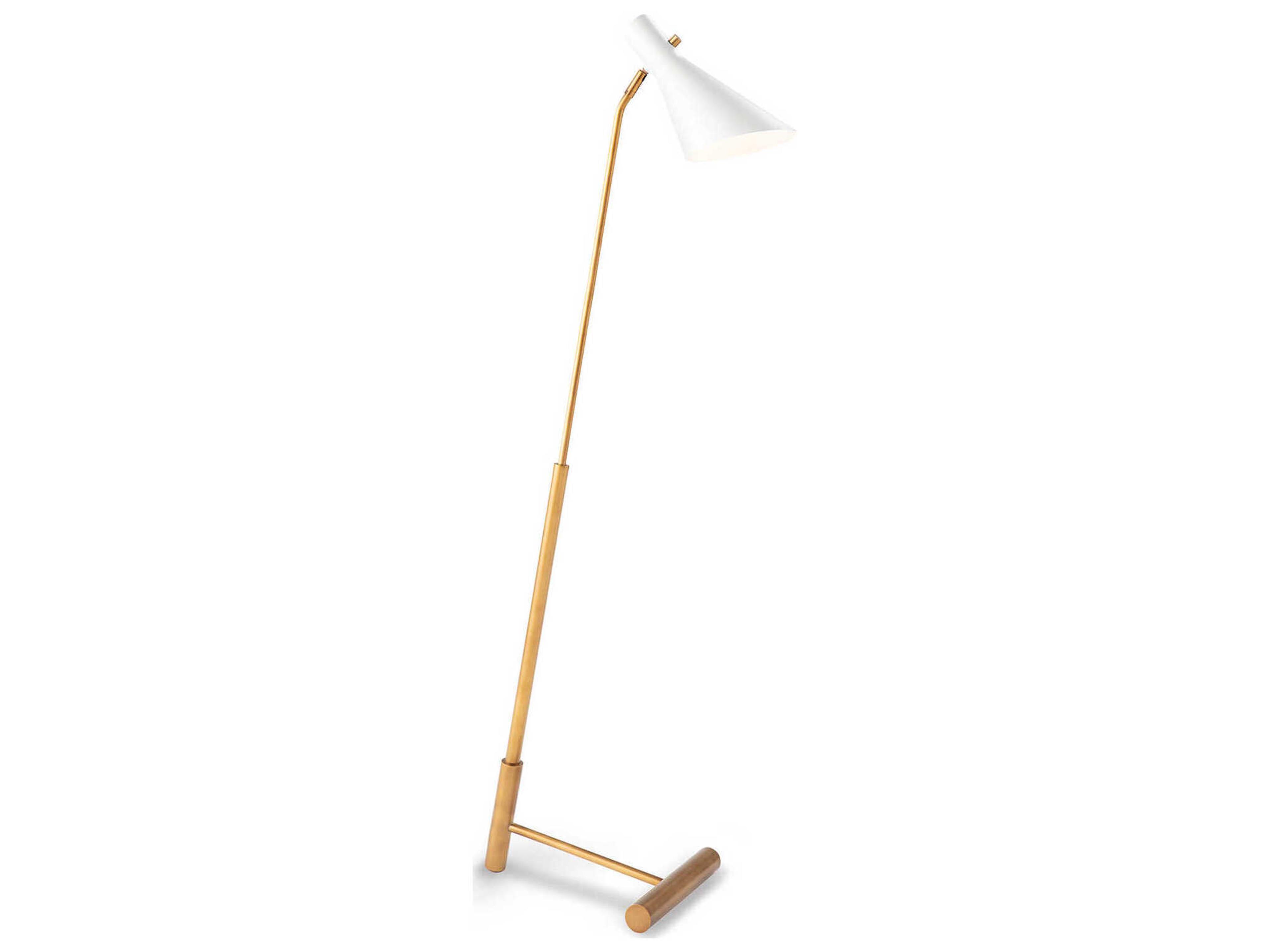 Regina Andrew Spyder White Brass Floor Lamp