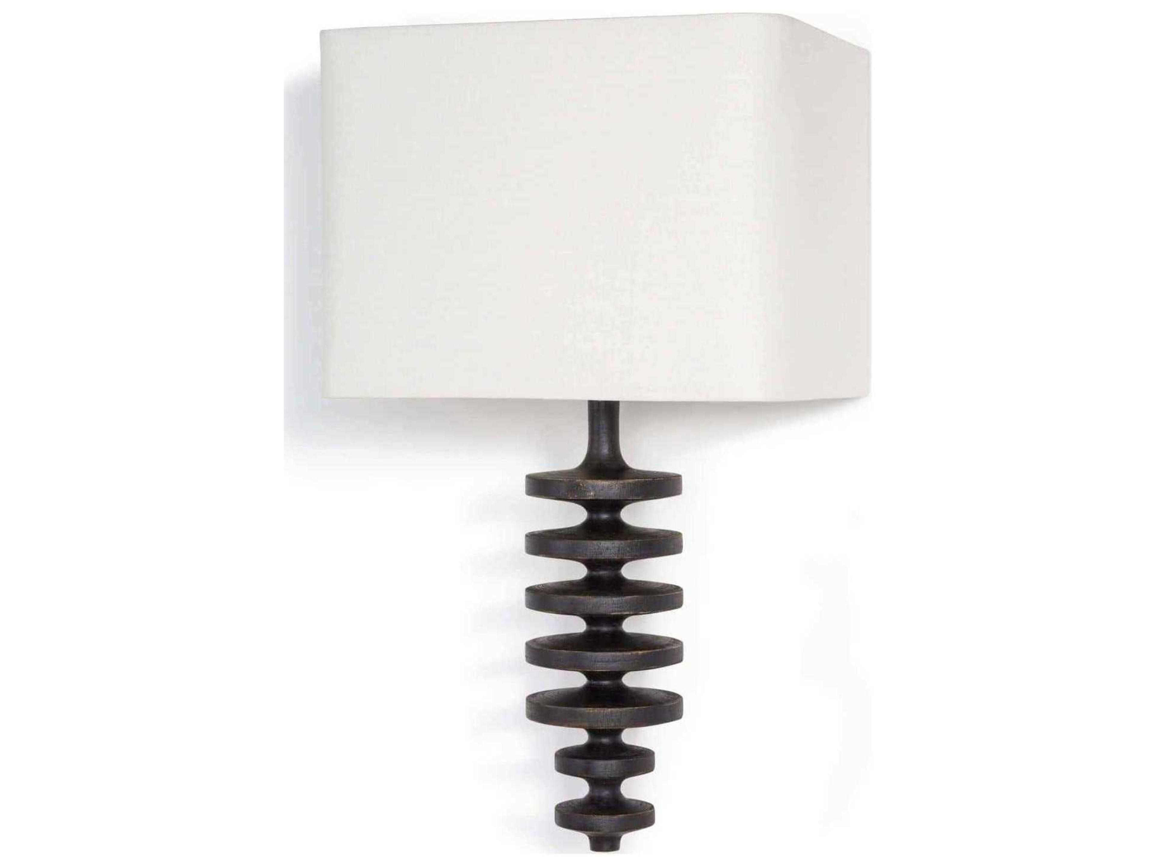 Regina Andrew Fishbone 1-Light Ebony White Wall Sconce