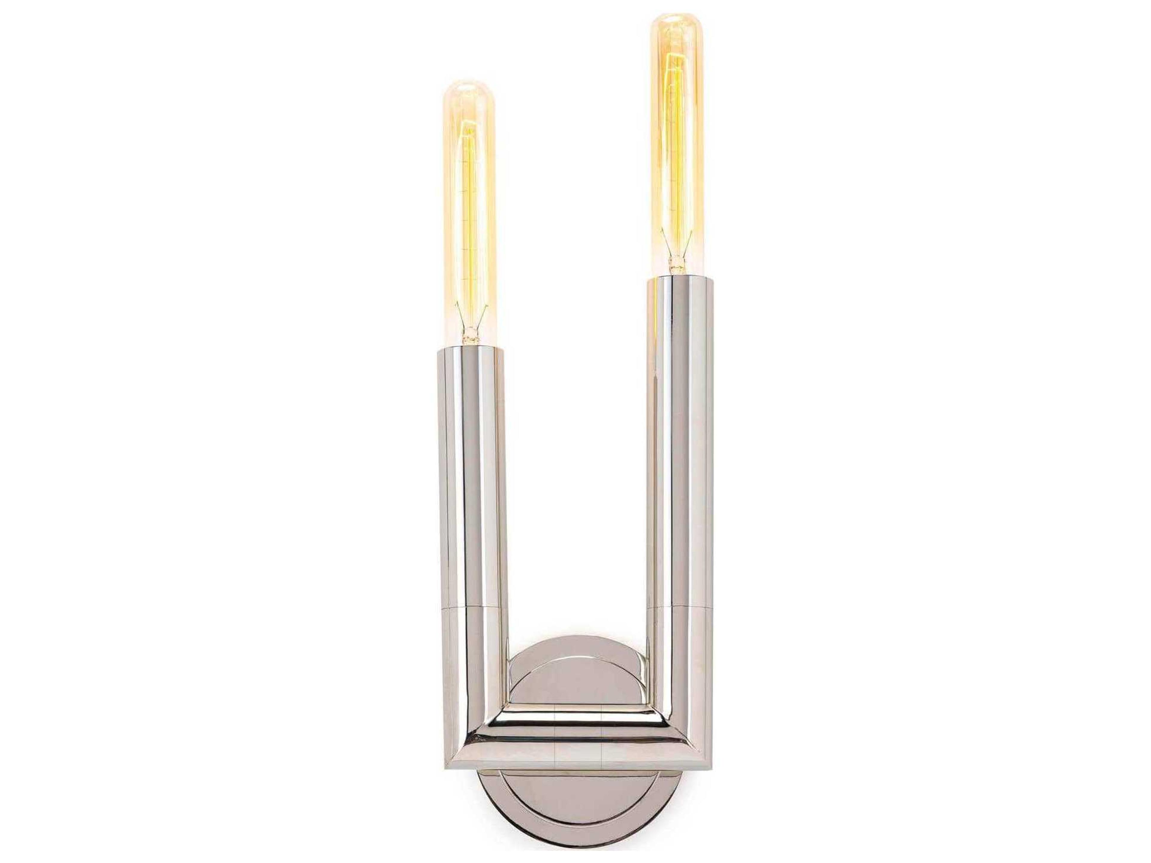 Regina Andrew Wolfe 2-Light Polished Nickel Wall Sconce