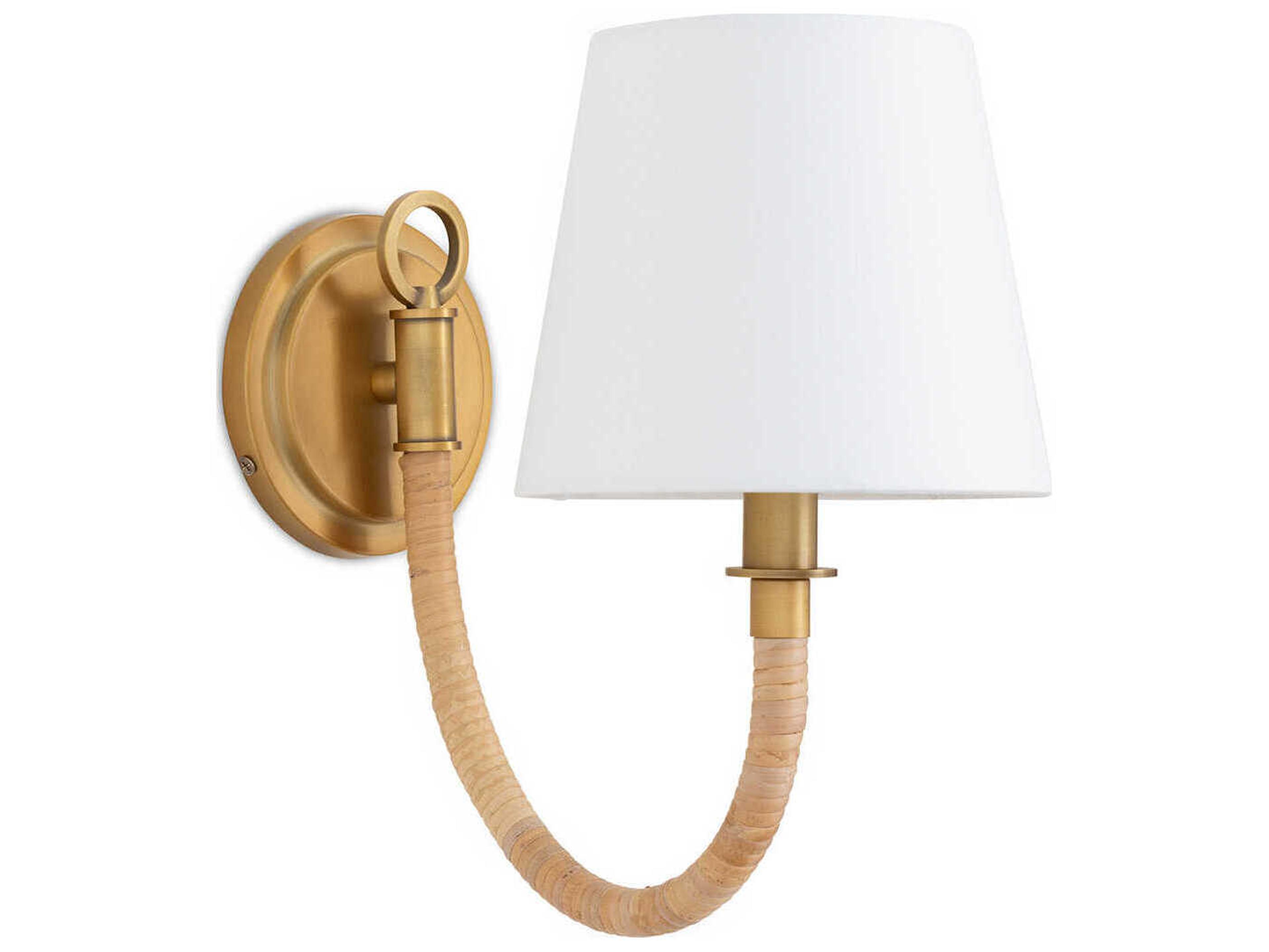 Treble 1-Light Natural Brass Wall Sconce