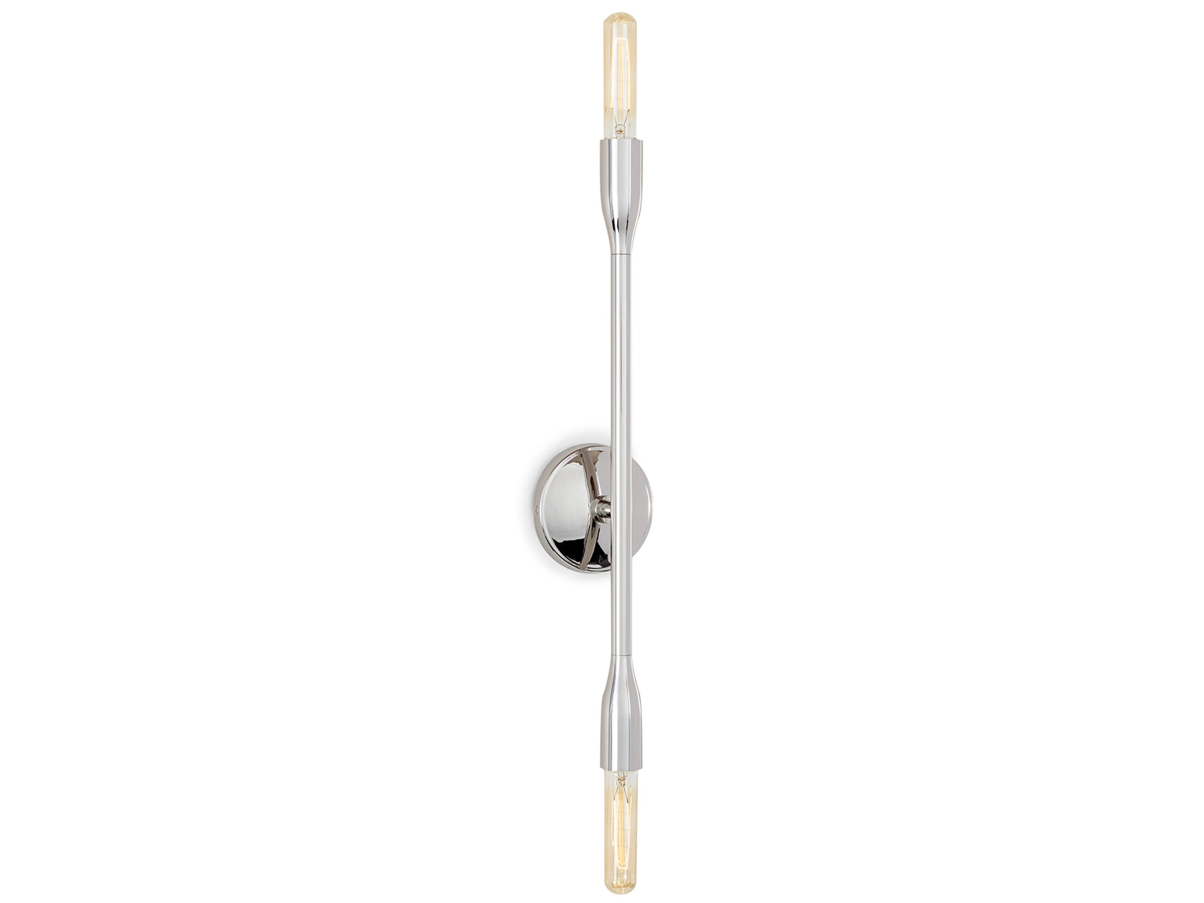 Regina Andrew Cobra 2-Light Polished Nickel Wall Sconce