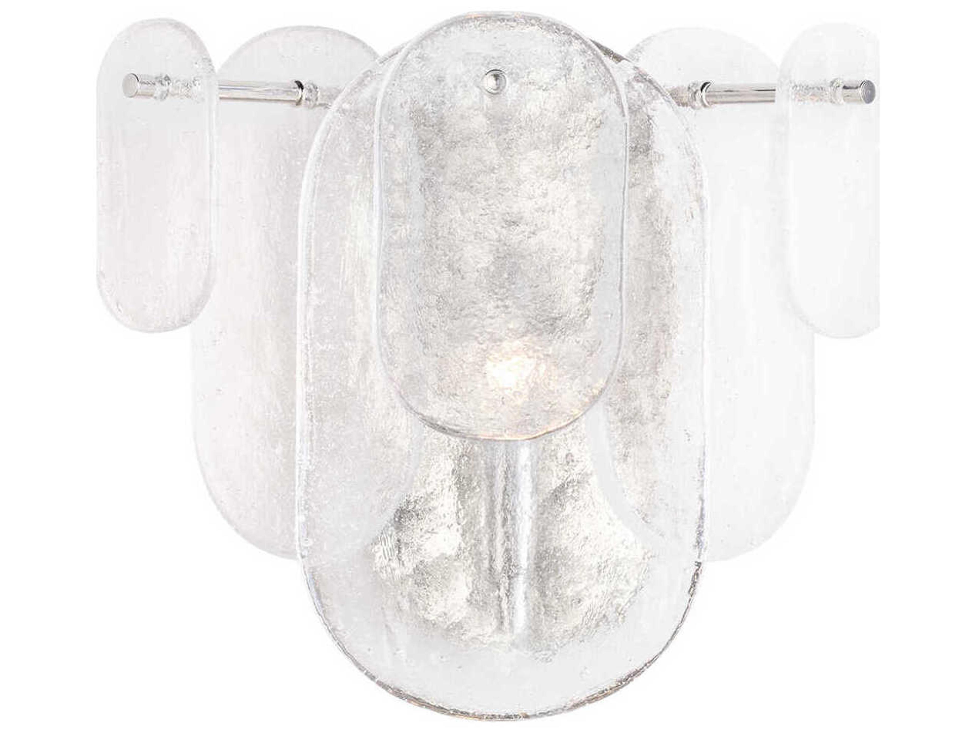 Regina Andrew Echo 1-Light Polished Nickel Clear Wall Sconce