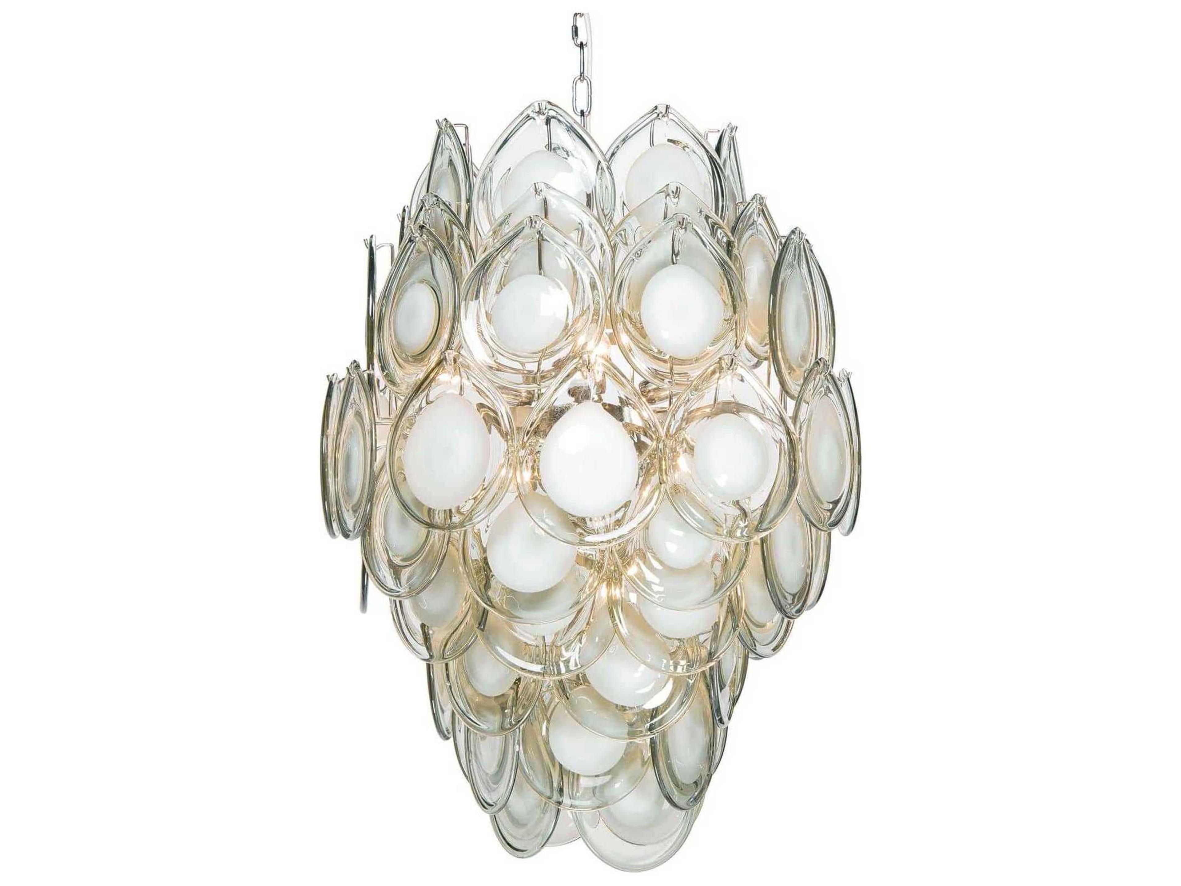 Regina Andrew 8-Light Grey Glass Chandelier