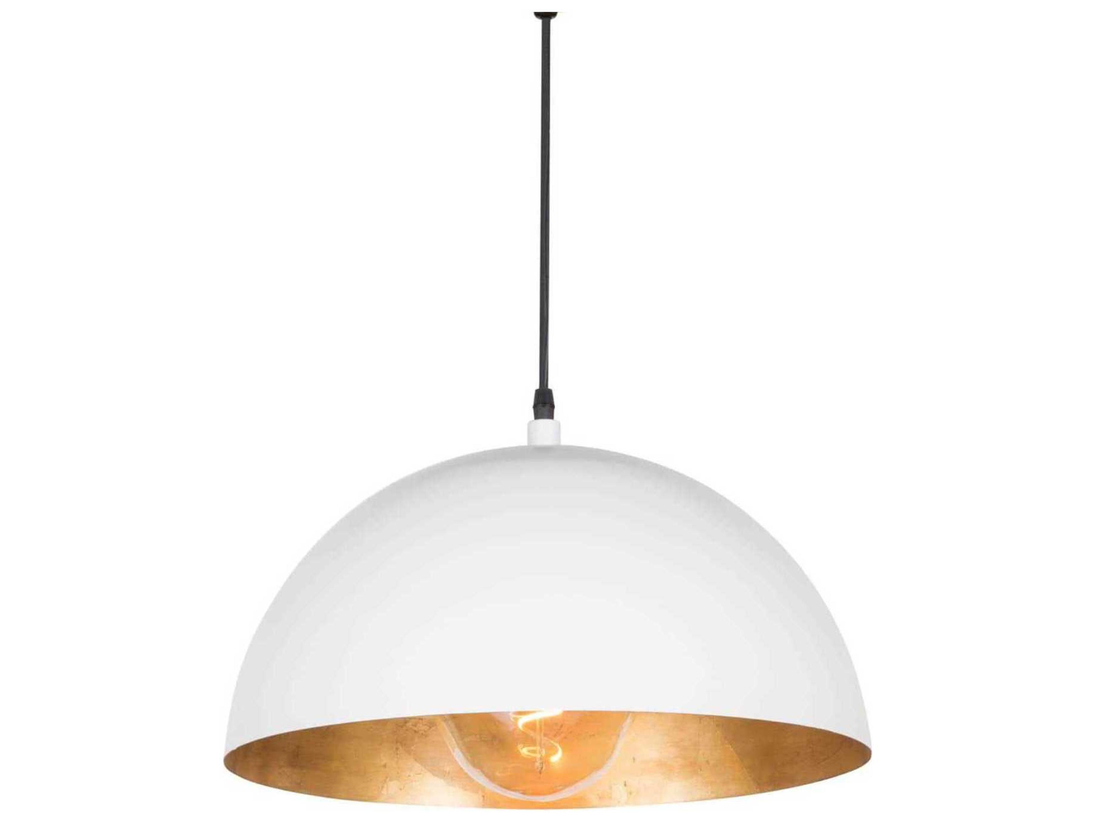 Regina Andrew Sigmund 1-Light White Dome Pendant
