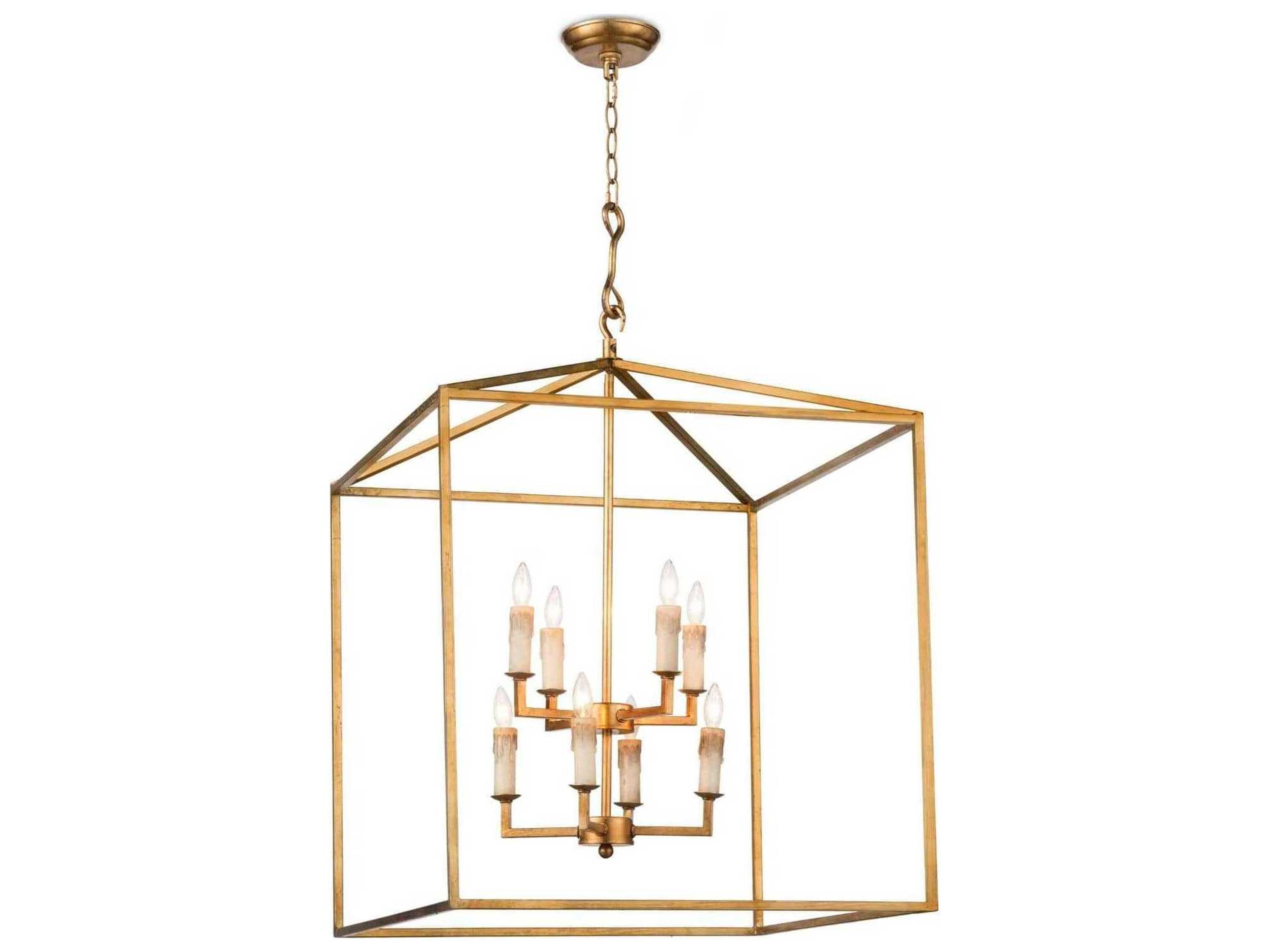 Southern Living 8-Light Antique Gold Candelabra Chandelier