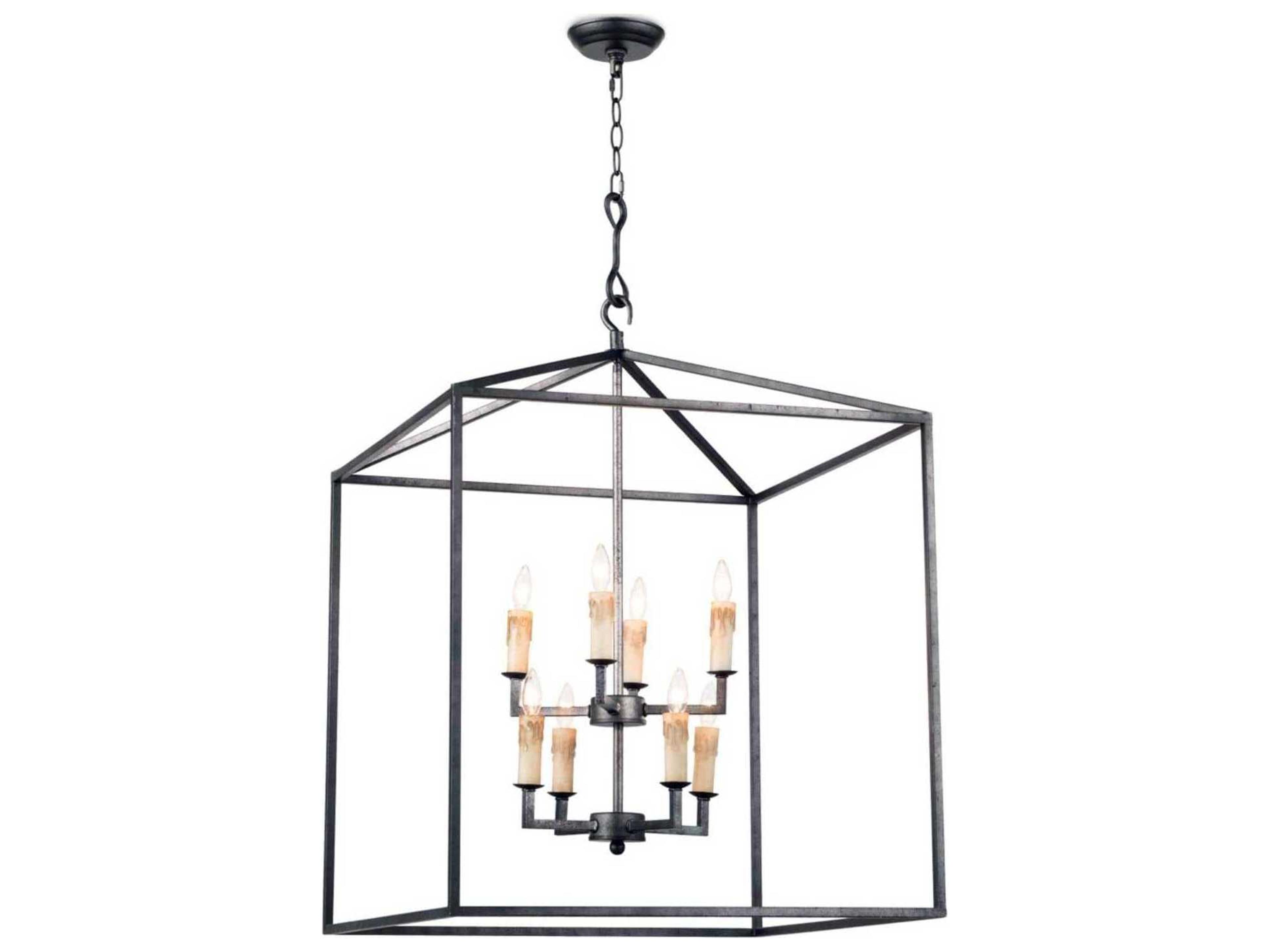 Regina Andrew Cape 8-Light Blackened Iron Gray Candelabra Chandelier