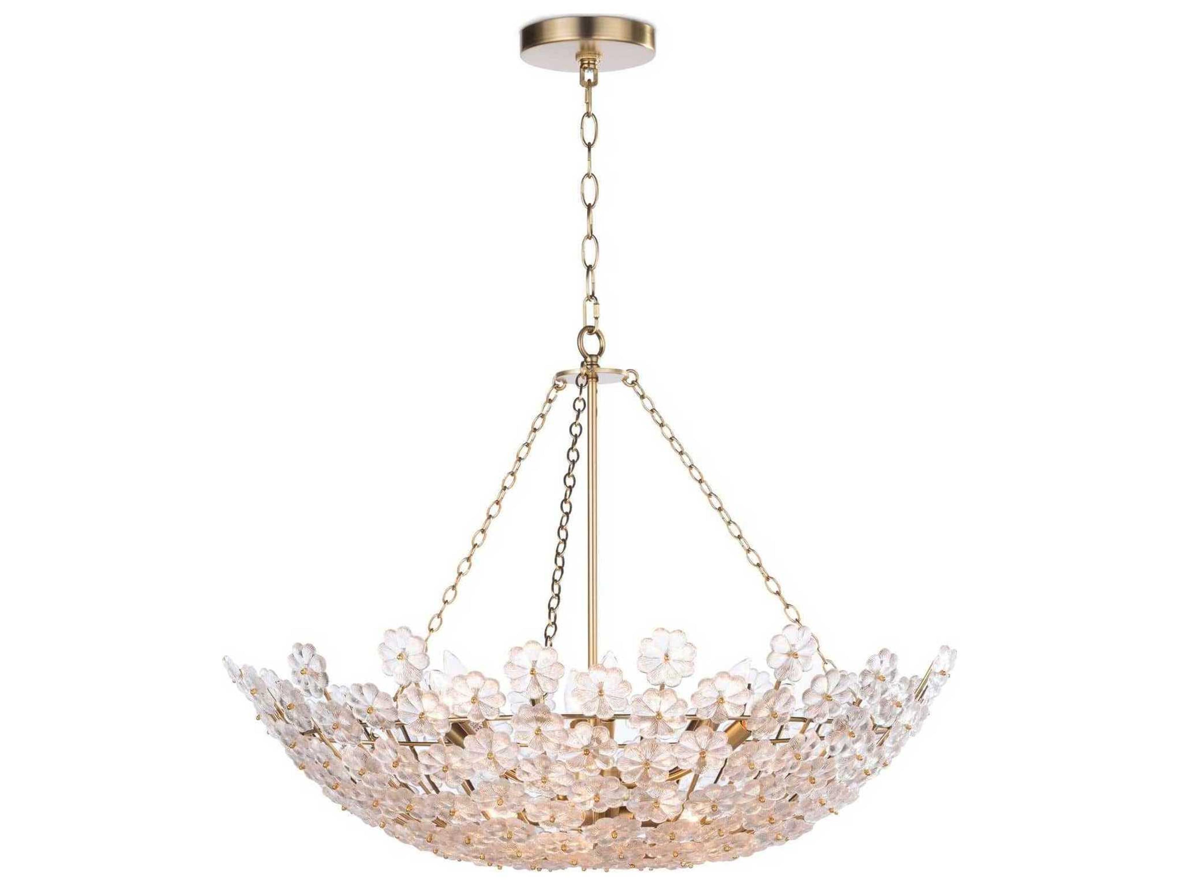 Regina Andrew Charlotte 12-Light Natural Brass Bowl Chandelier