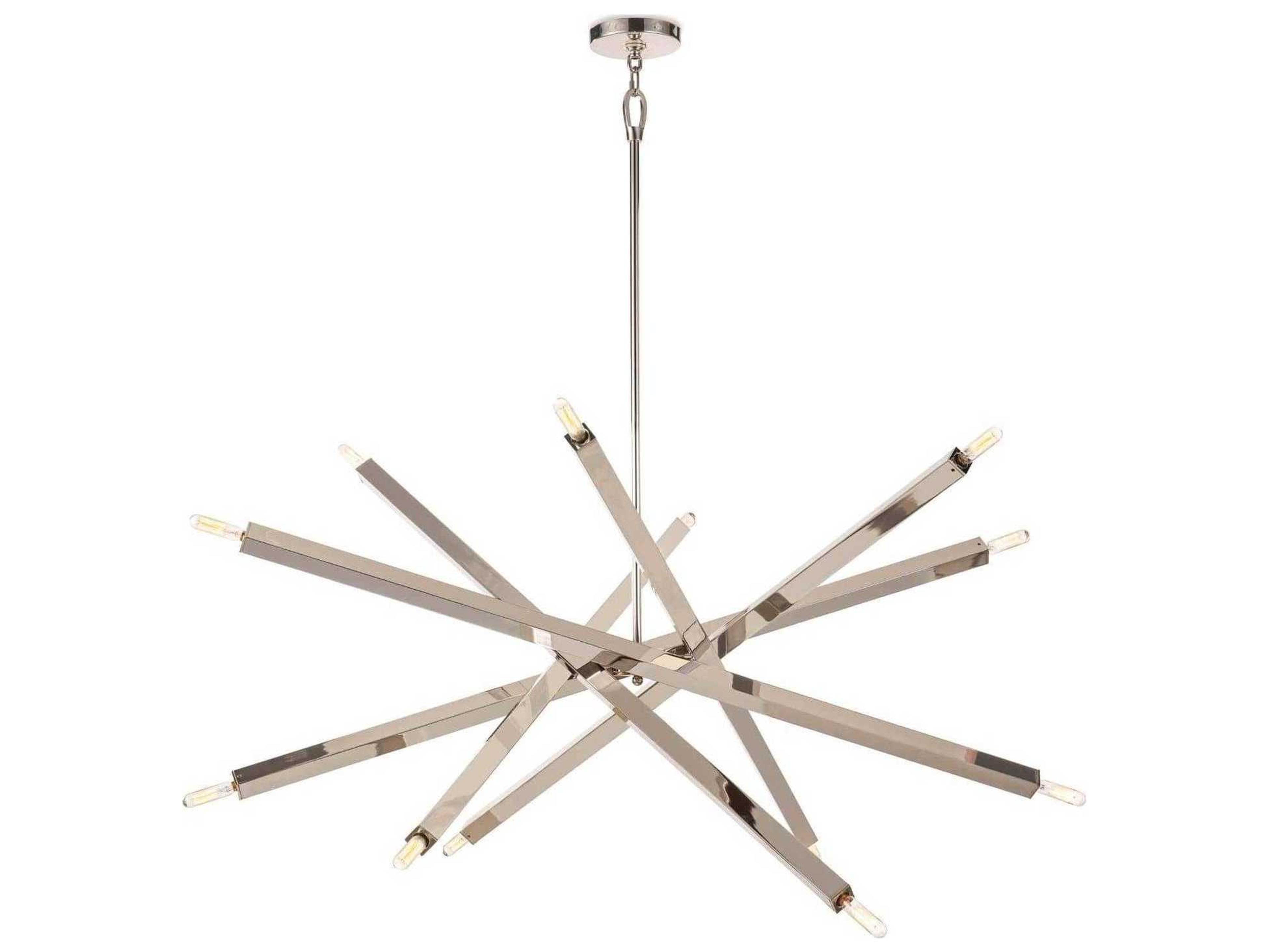Regina Andrew Viper 12-Light Polished Nickel Chandelier