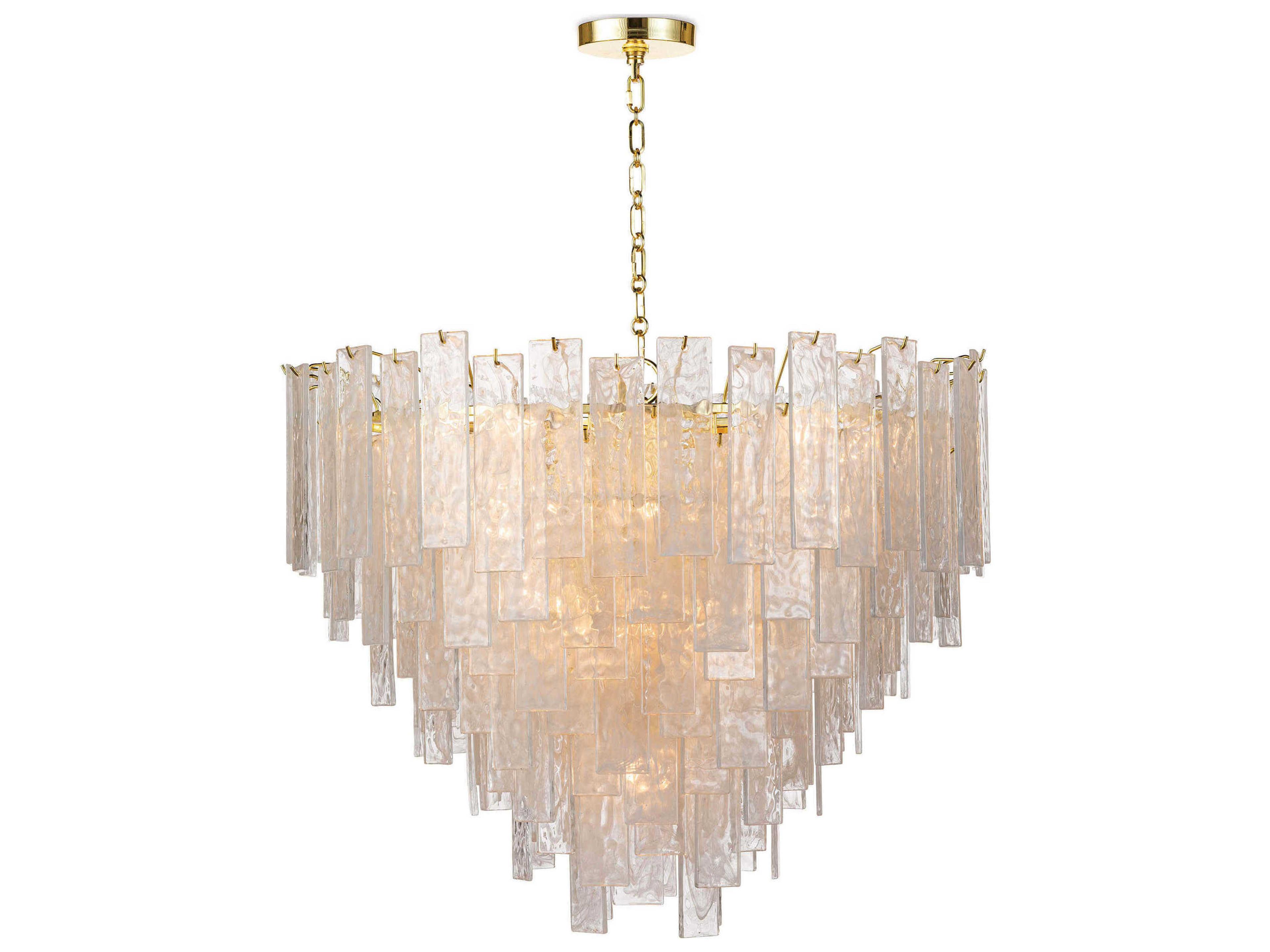 Regina Andrew Glacier 16-Light6-Light Clear Brass Glass Pendant