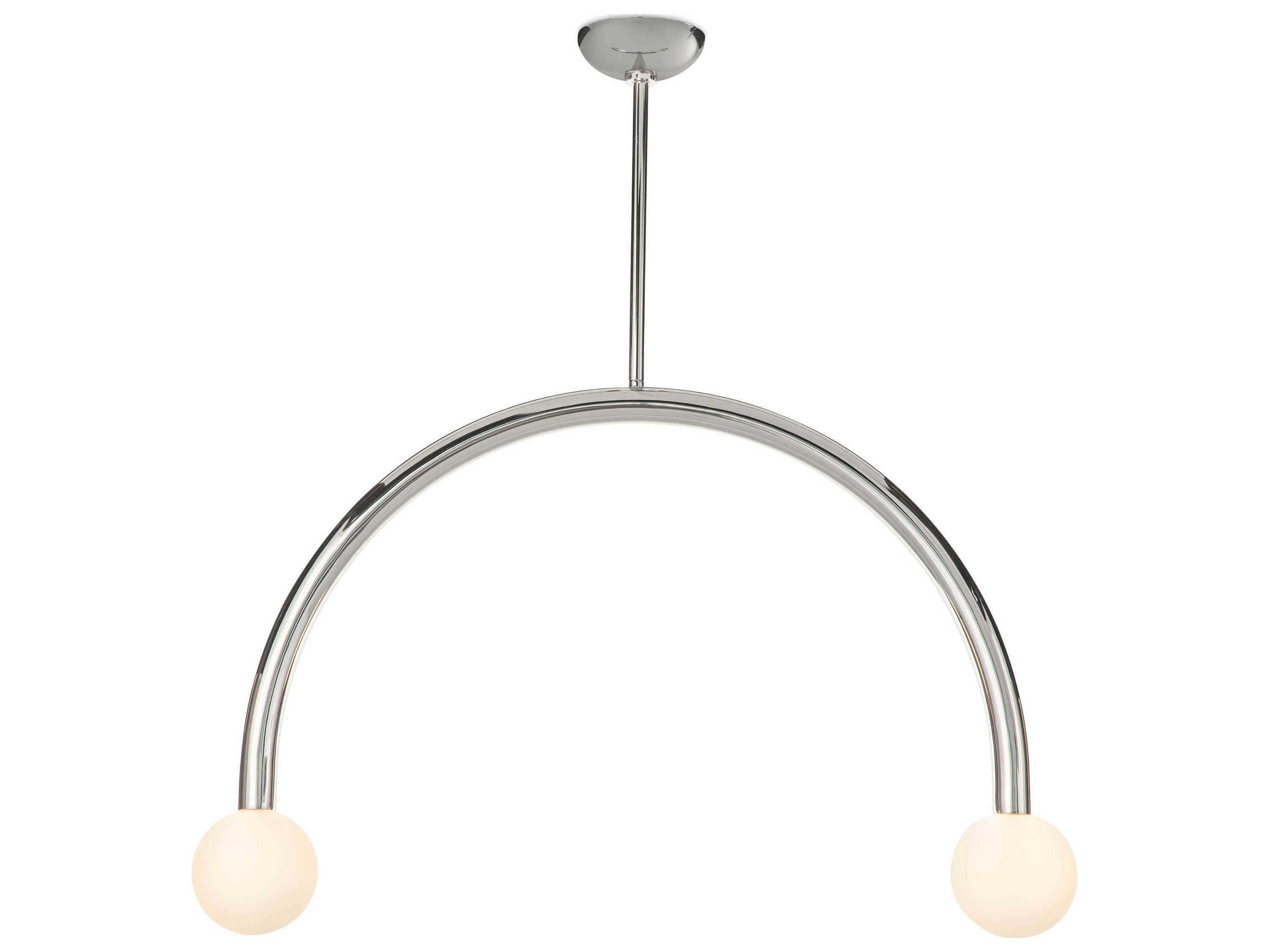 Regina Andrew Happy 2-Light Polished Nickel Glass LED Globe Pendant