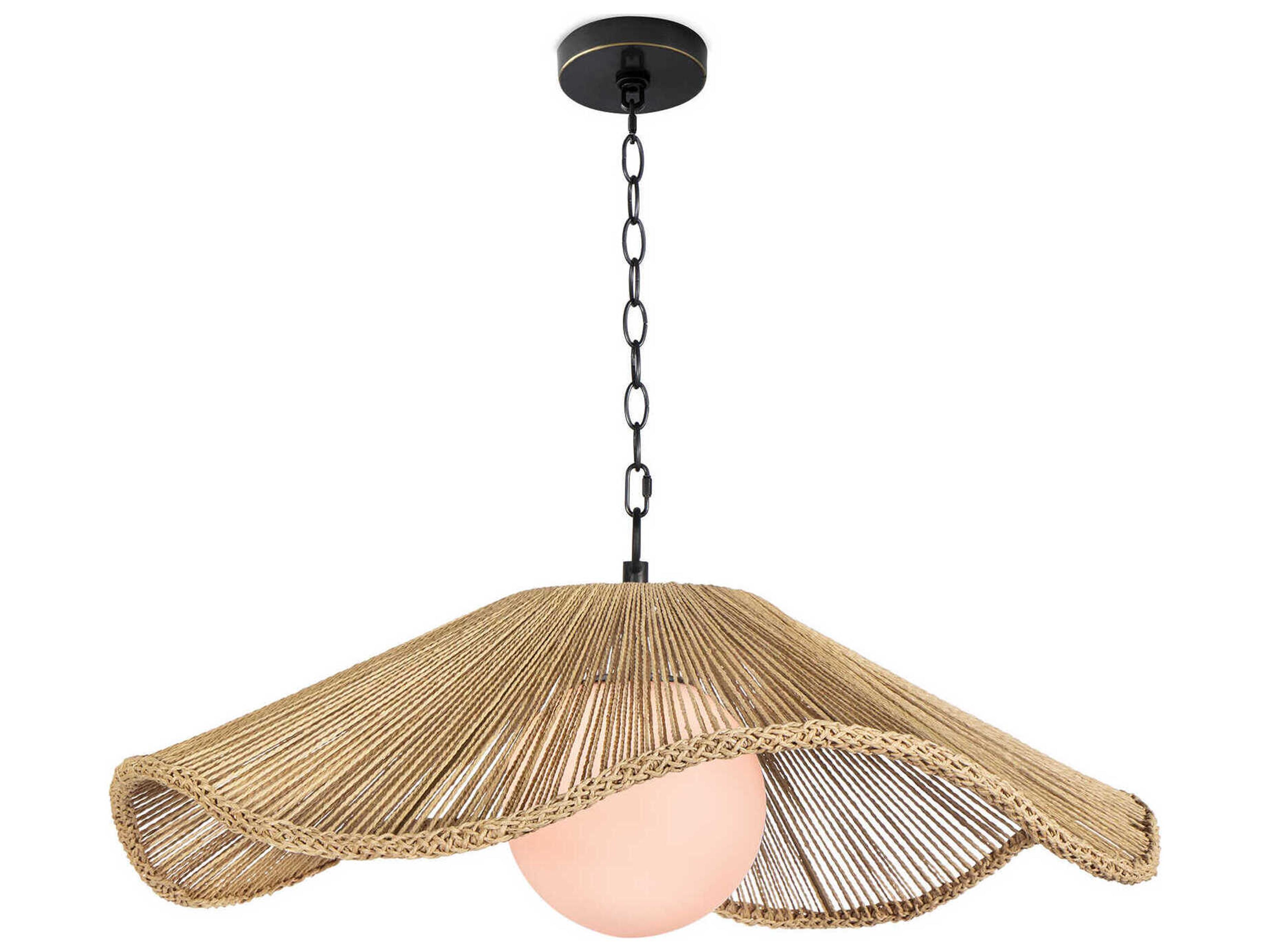 Regina Andrew 1-Light Natural Brown Globe Pendant