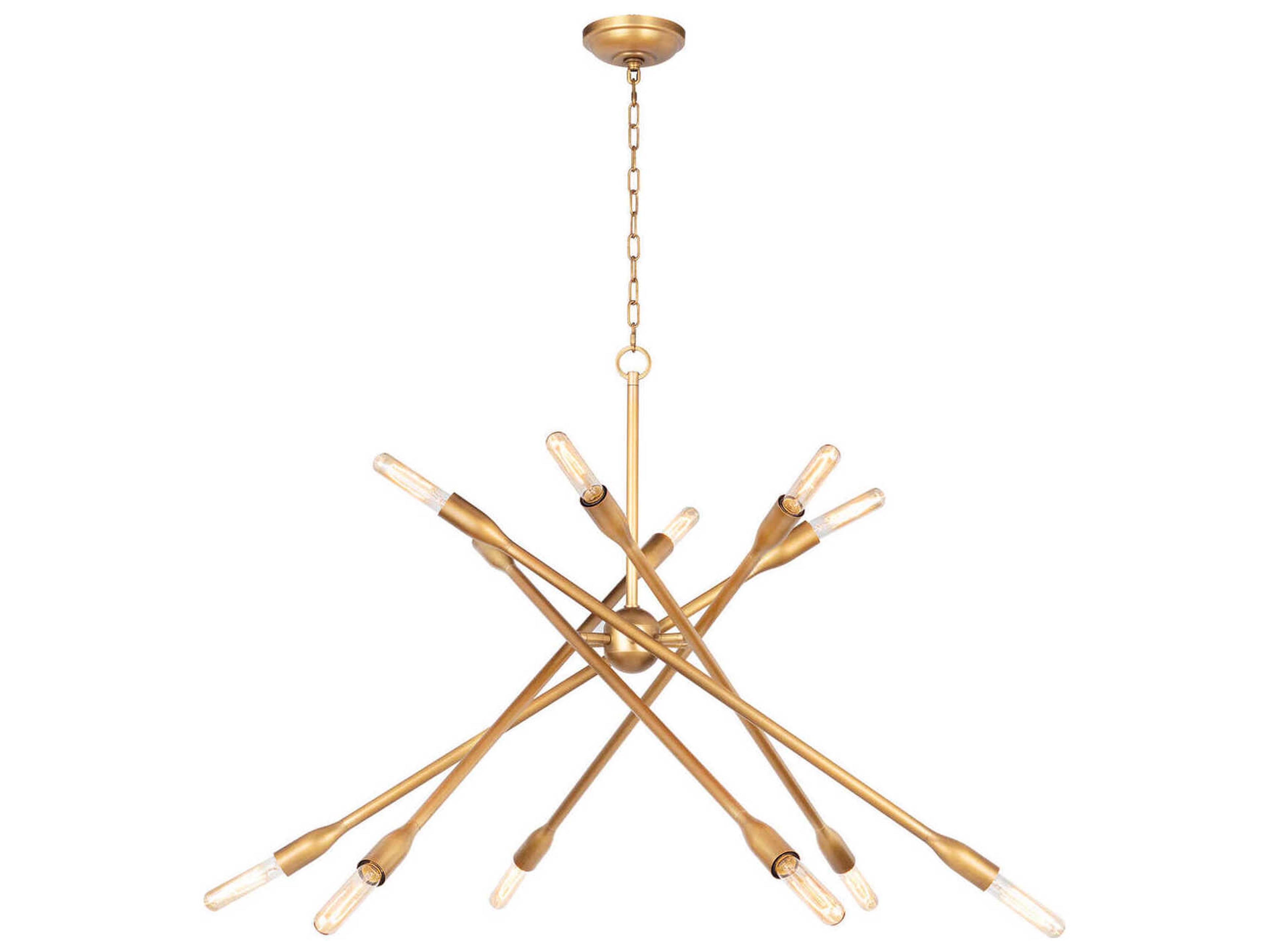 Regina Andrew Cobra 12-Light Natural Brass Chandelier