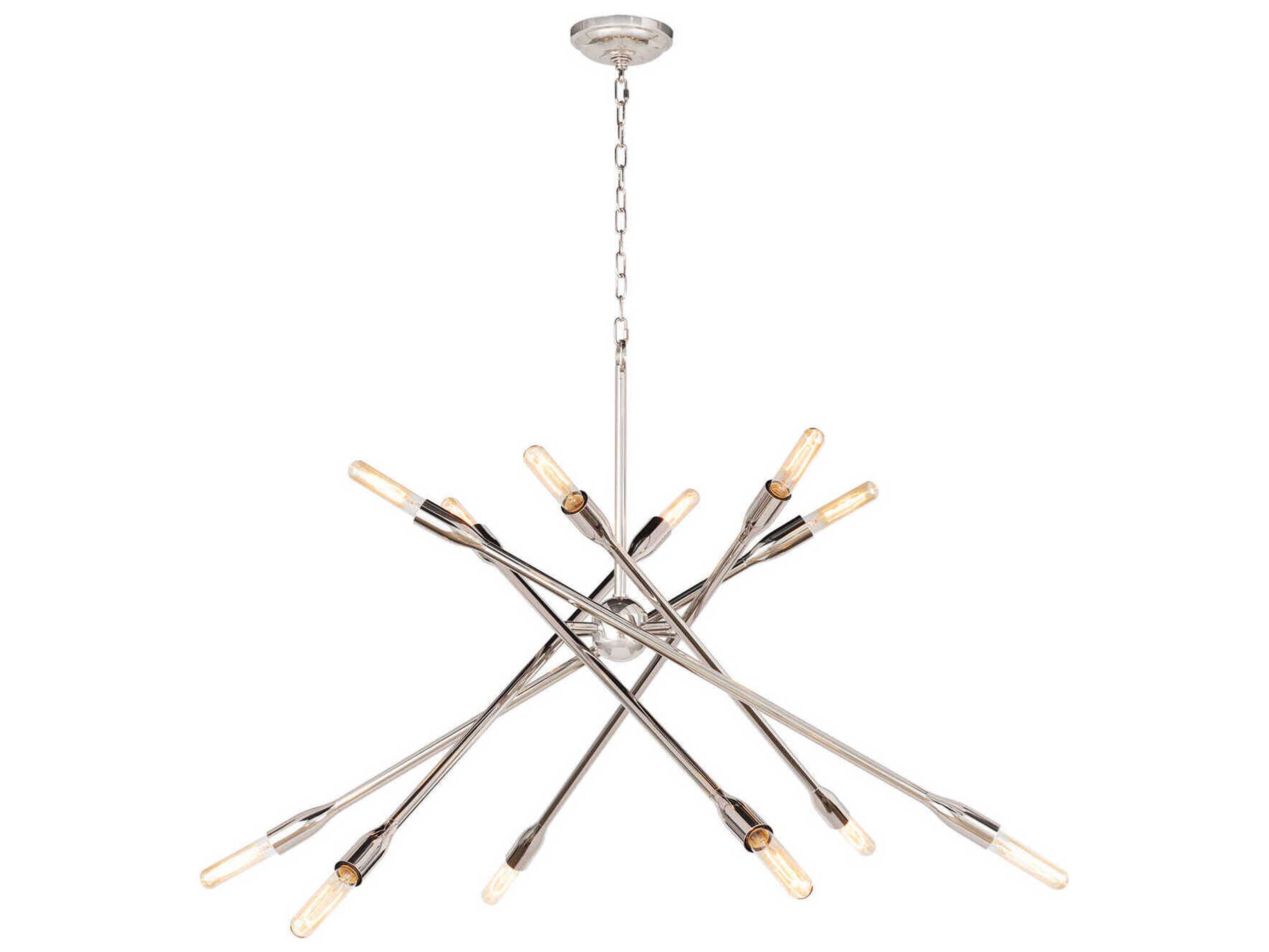 Regina Andrew Cobra 12-Light Polished Nickel Chandelier