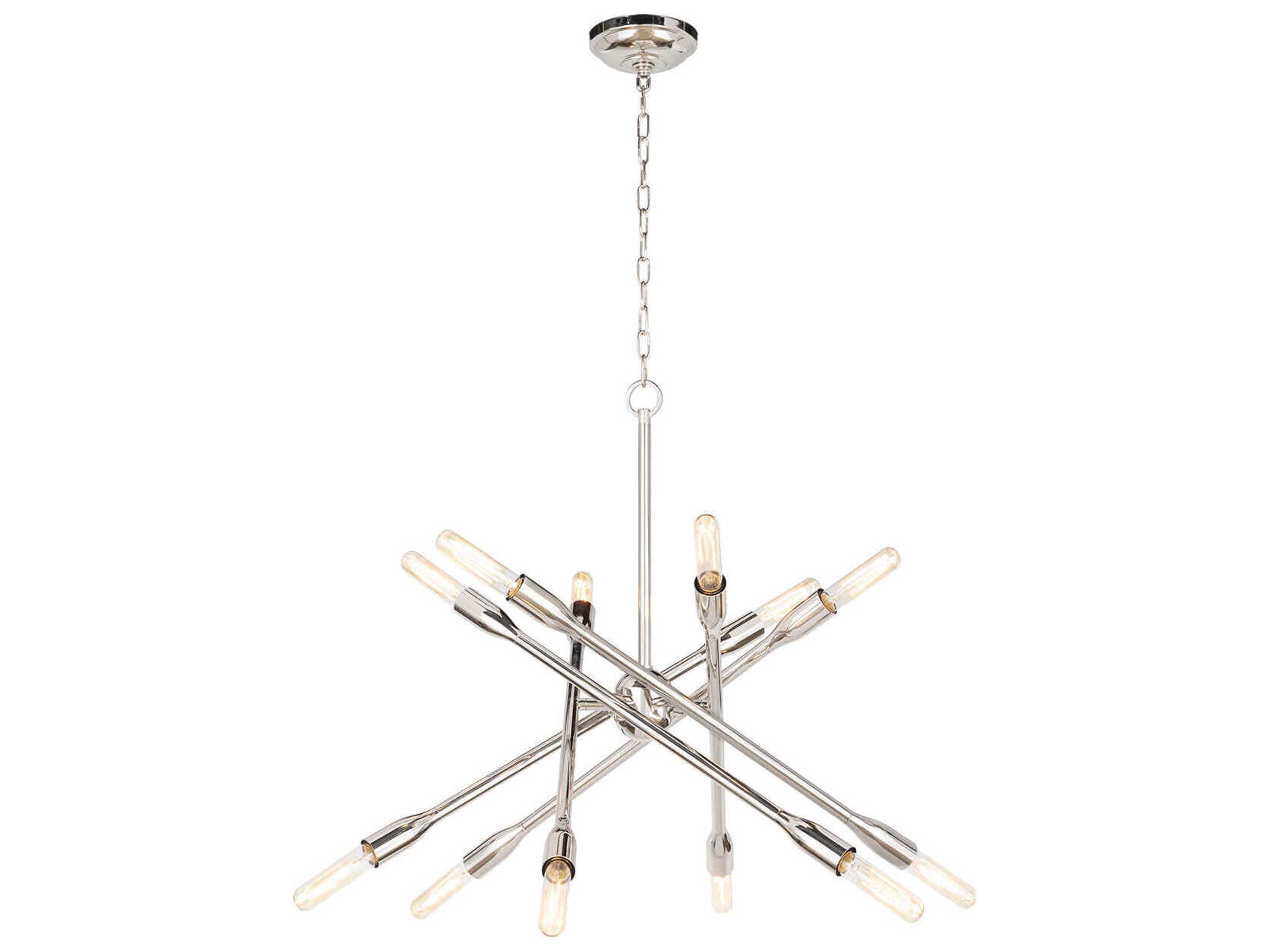 Regina Andrew Cobra 12-Light Polished Nickel Chandelier
