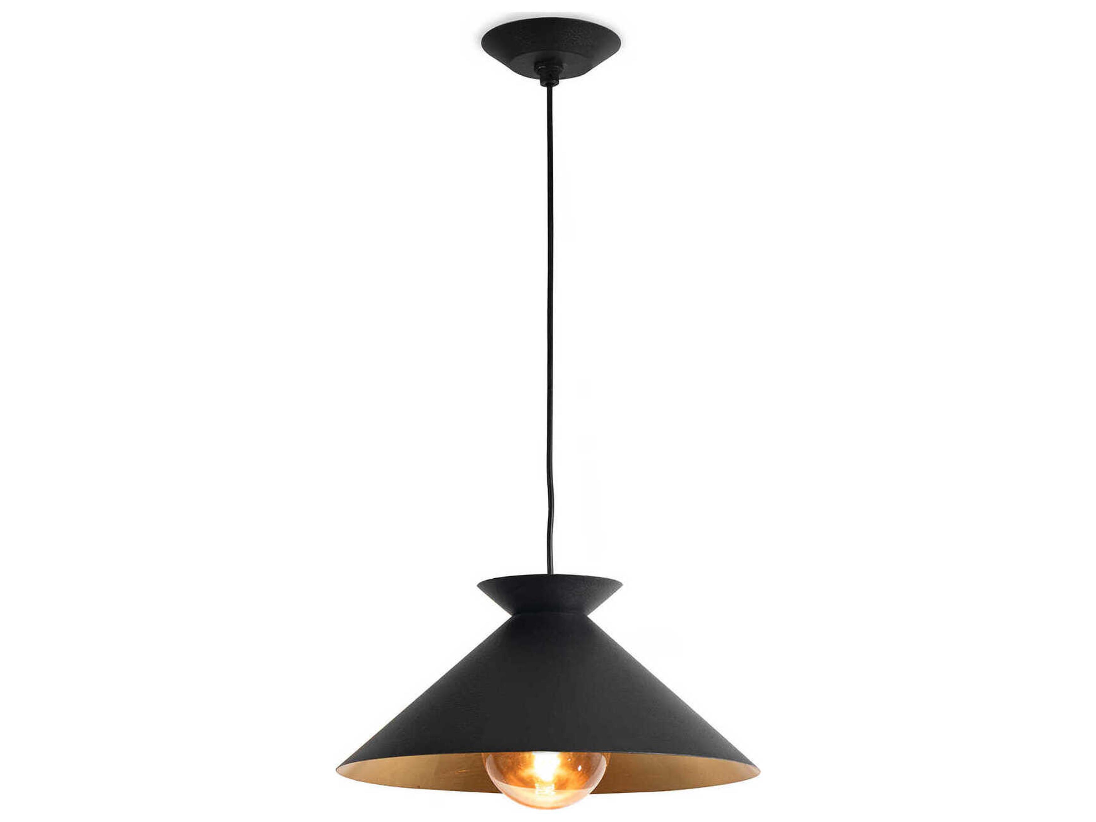 Regina Andrew Viggo 1-Light Blackened Steel Pendant
