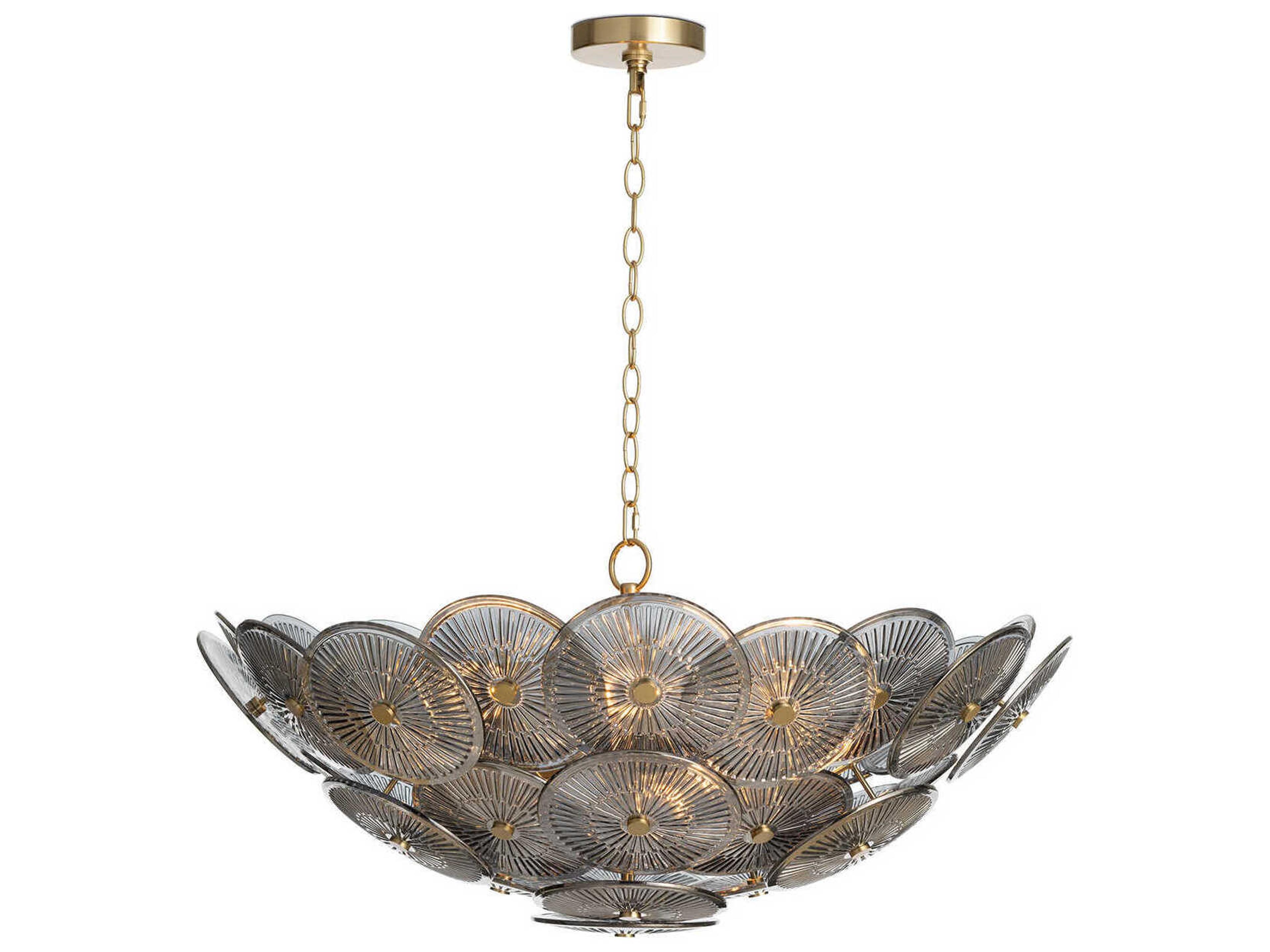 Regina Andrew Holly 9-Light Smoke Black Bowl Chandelier