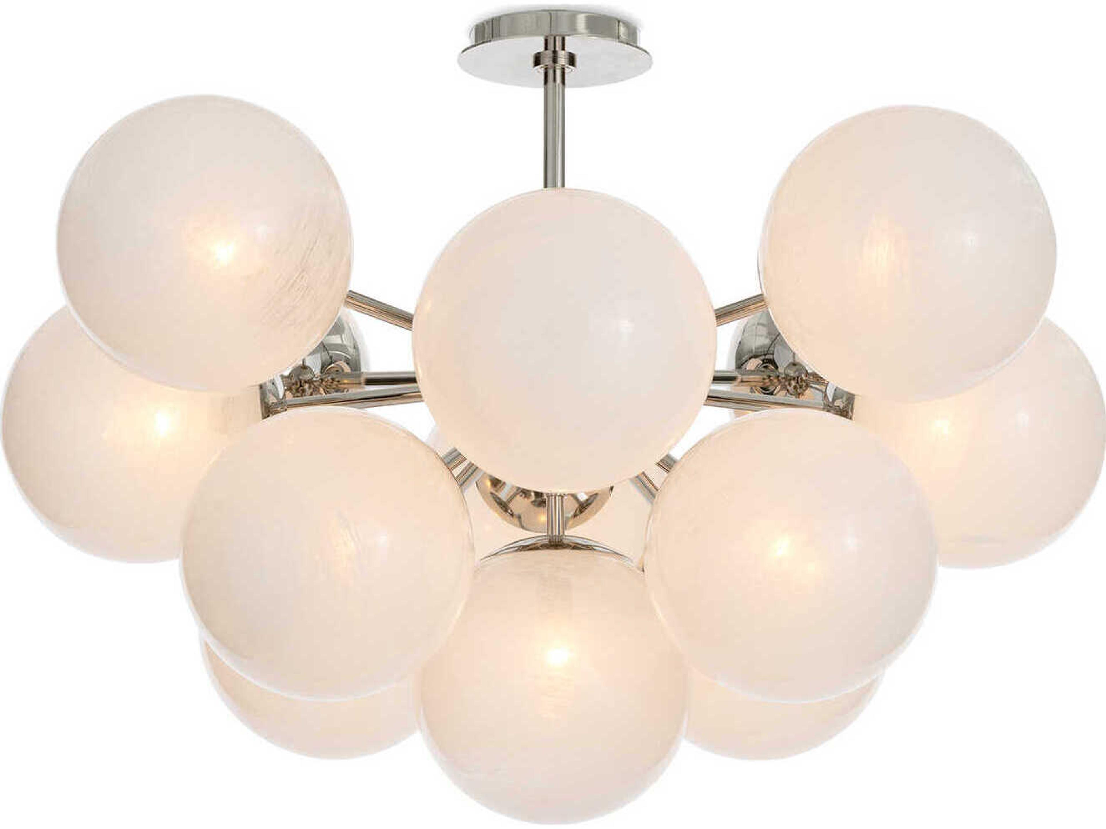 Regina Andrew Shine 13-Light Polished Nickel Globe Semi Flush Mount