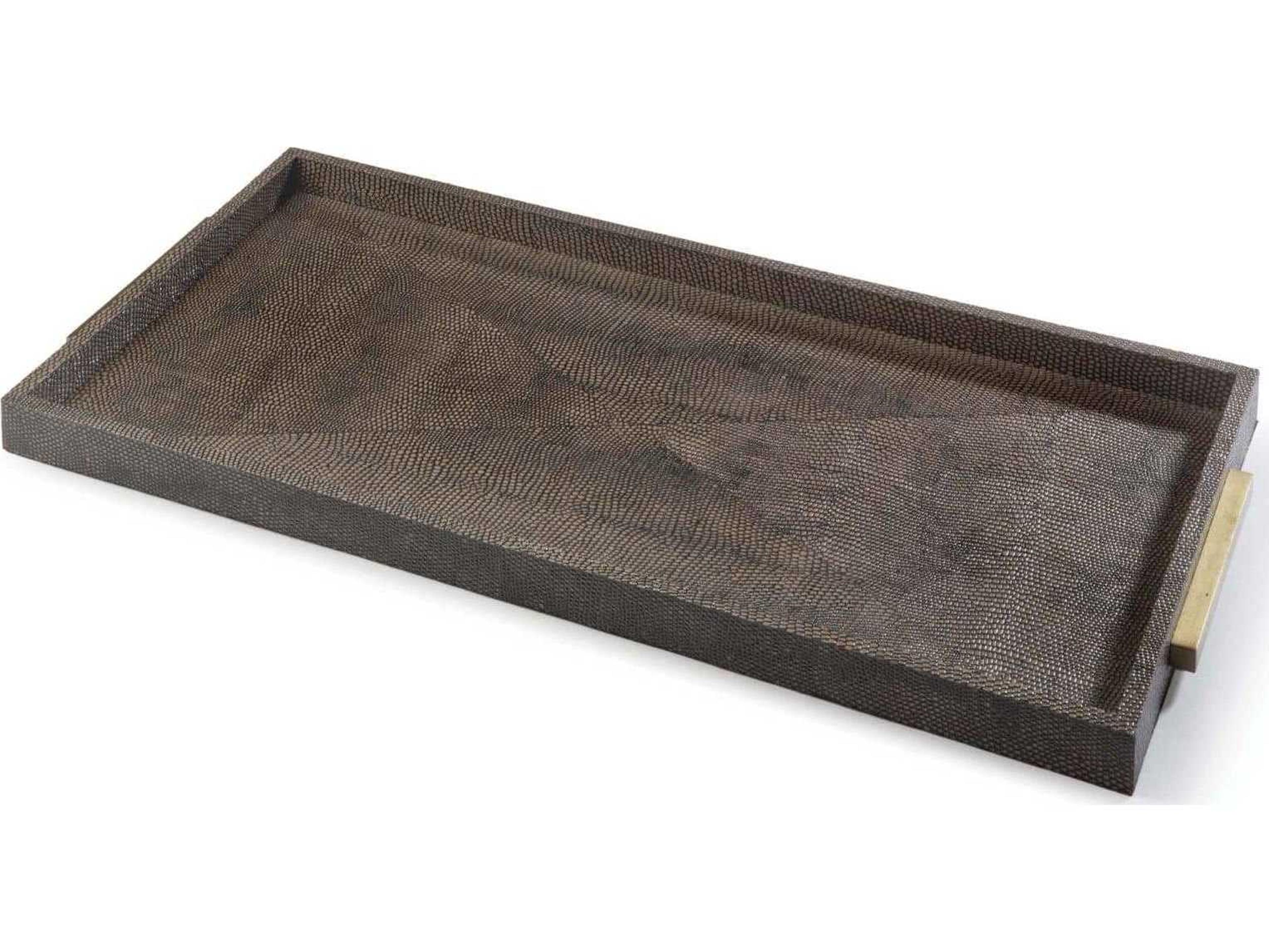 Regina Andrew Shagreen Vintage Brown Snake Serving Tray