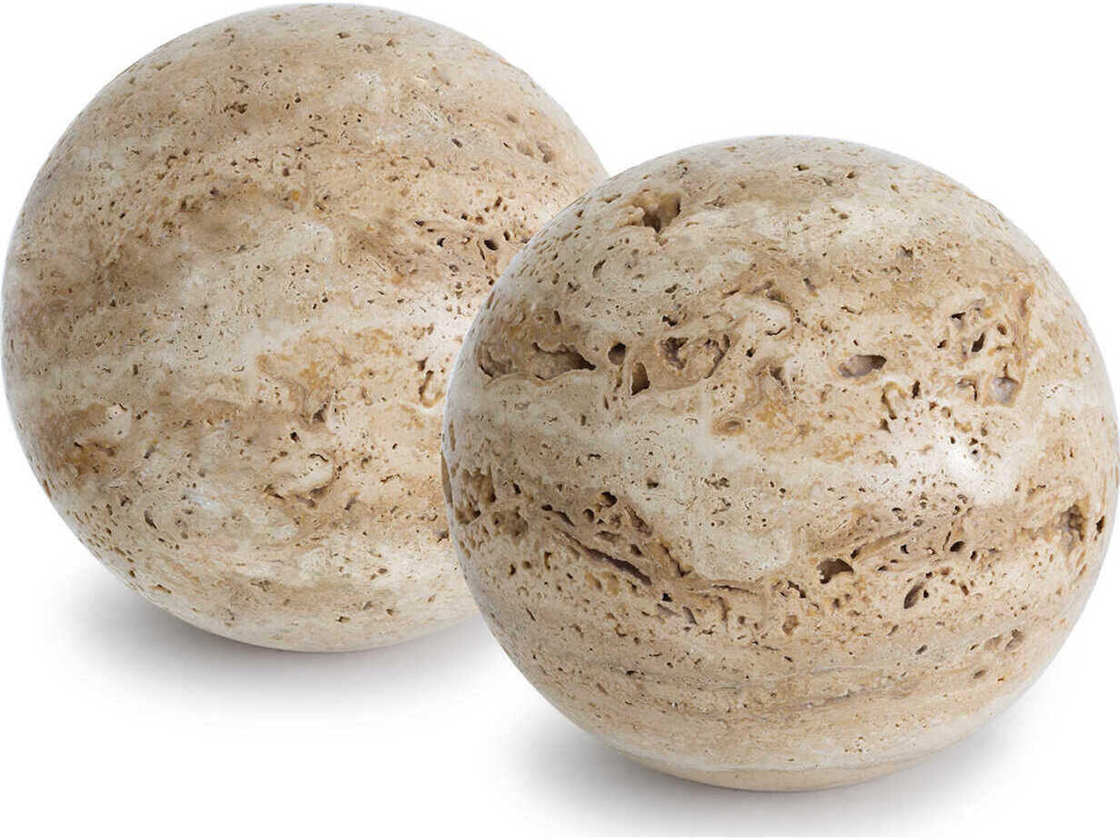 Regina Andrew Sloane Natural Travertine Bookend Set