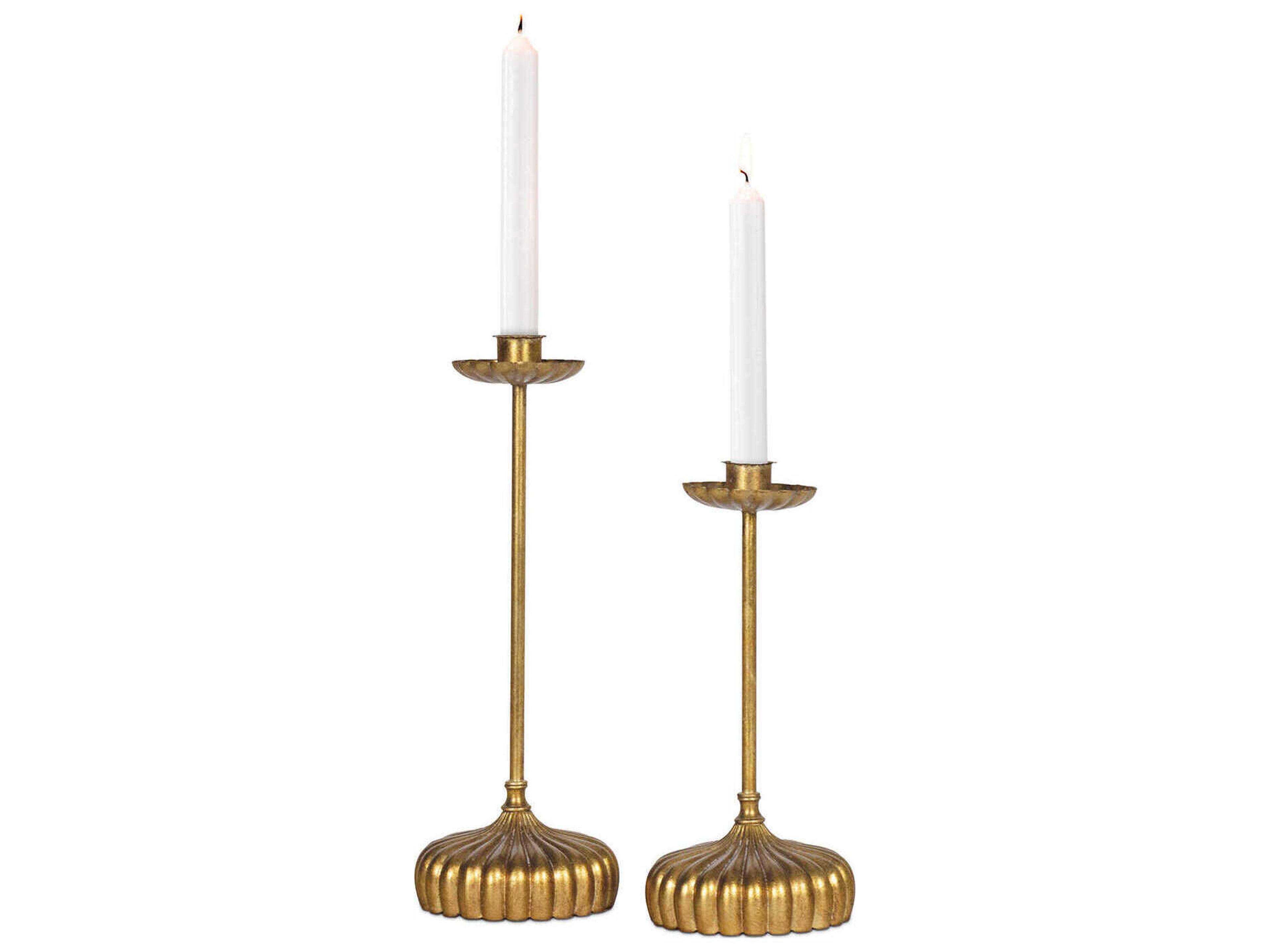 Regina Andrew Clove Antique Gold Leaf Candle Holder