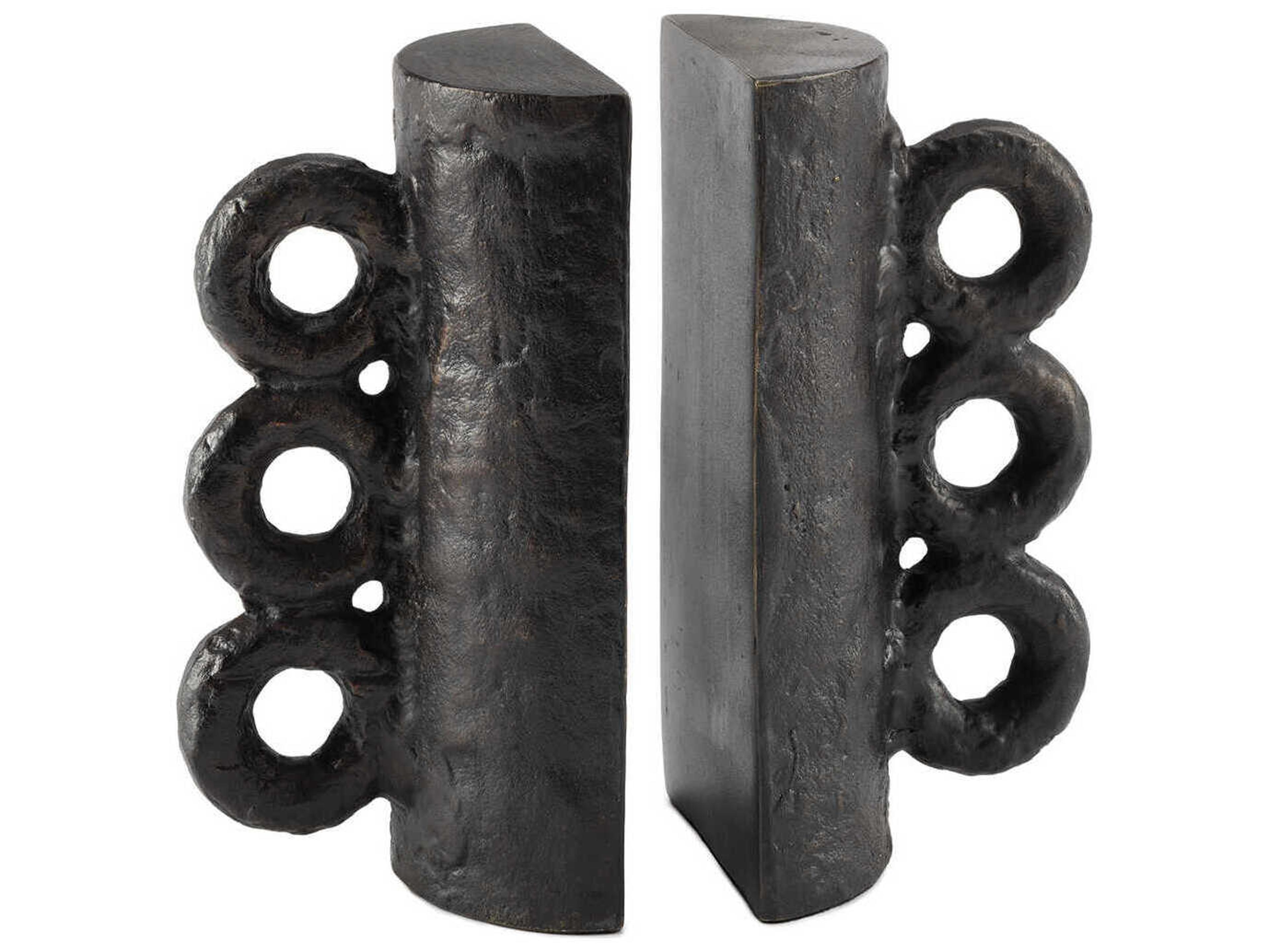 Regina Andrew Chandra Blacken Zinc Bookend Set