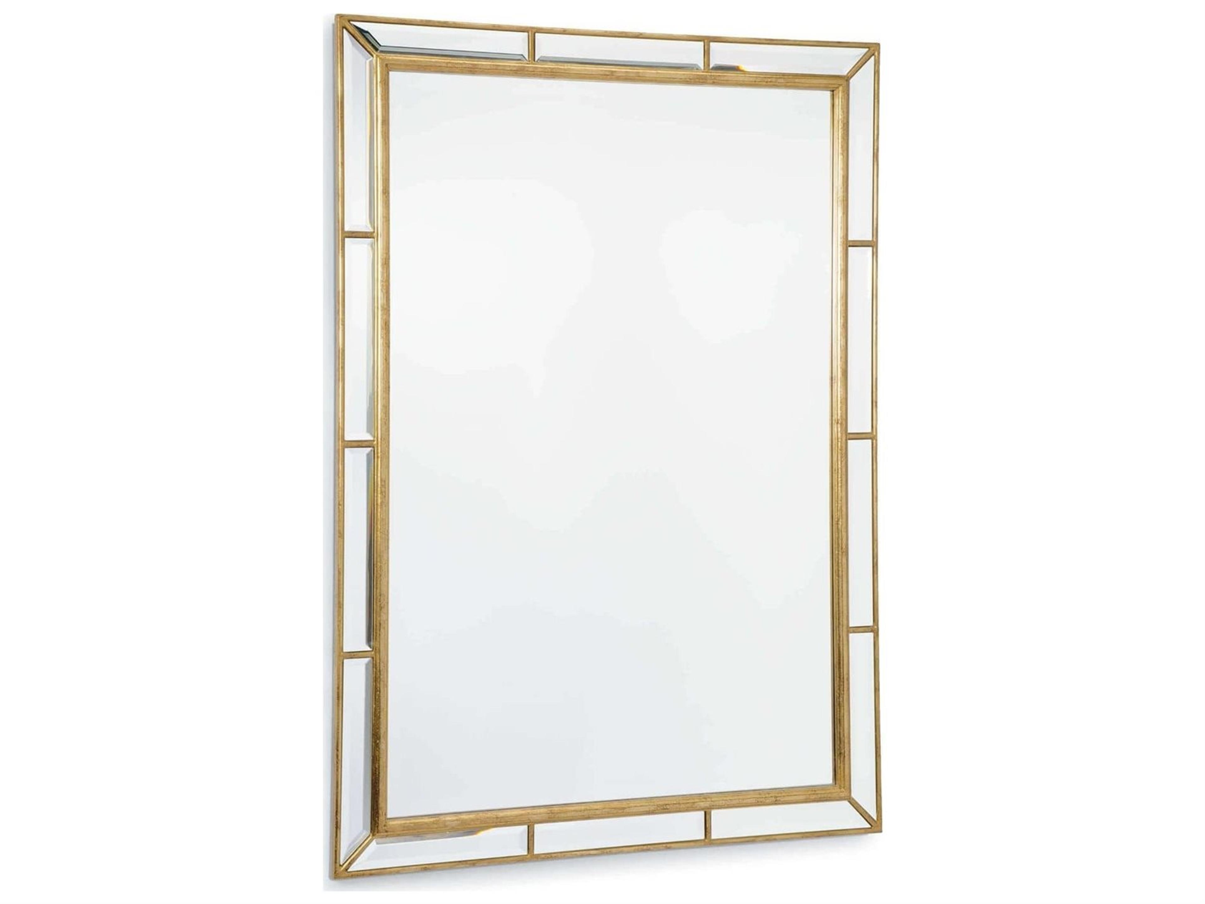 Plaza Beveled Gold Leaf Rectangular Wall Mirror