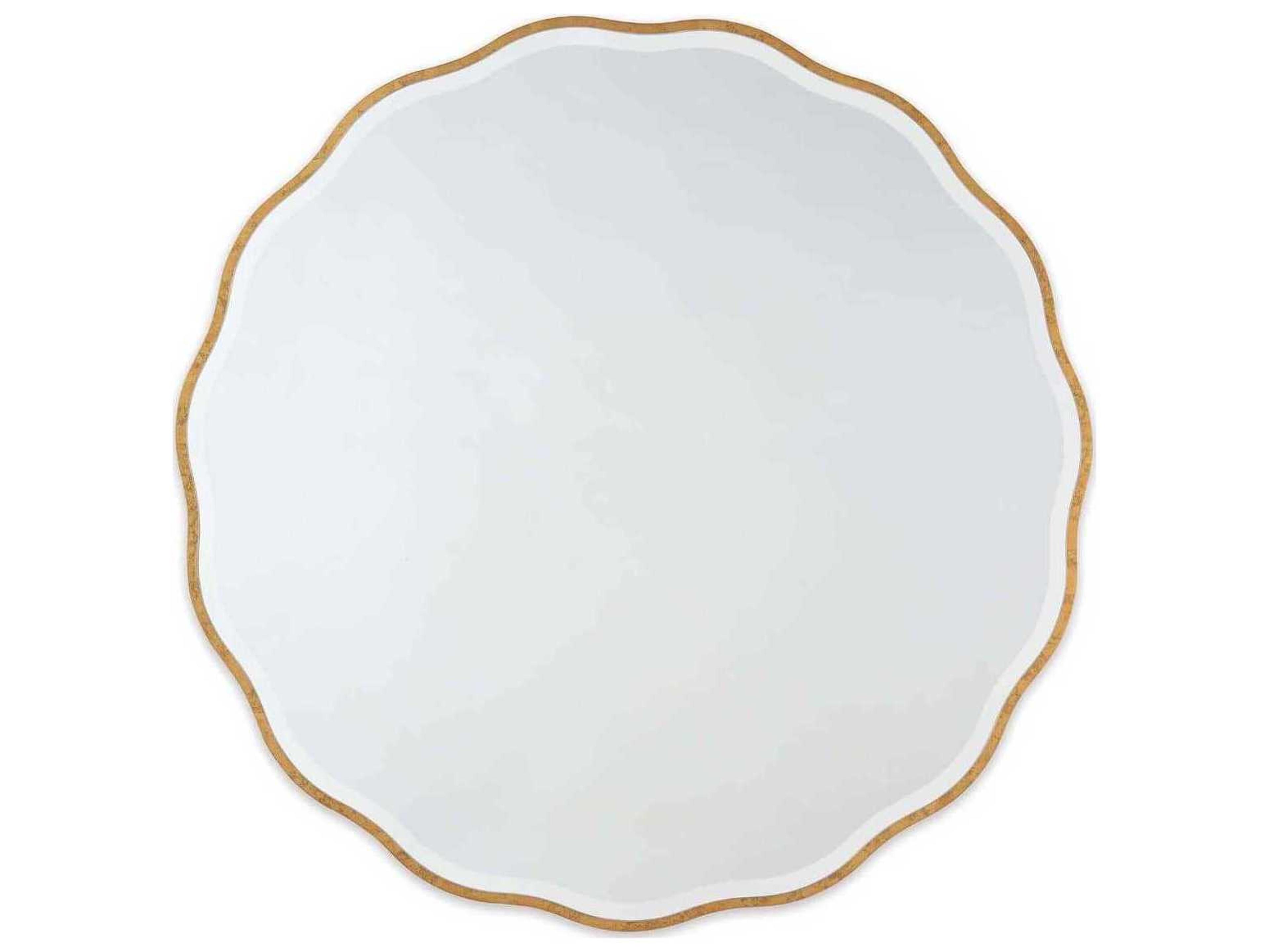 Regina Andrew Gold Leaf Round Wall Mirror