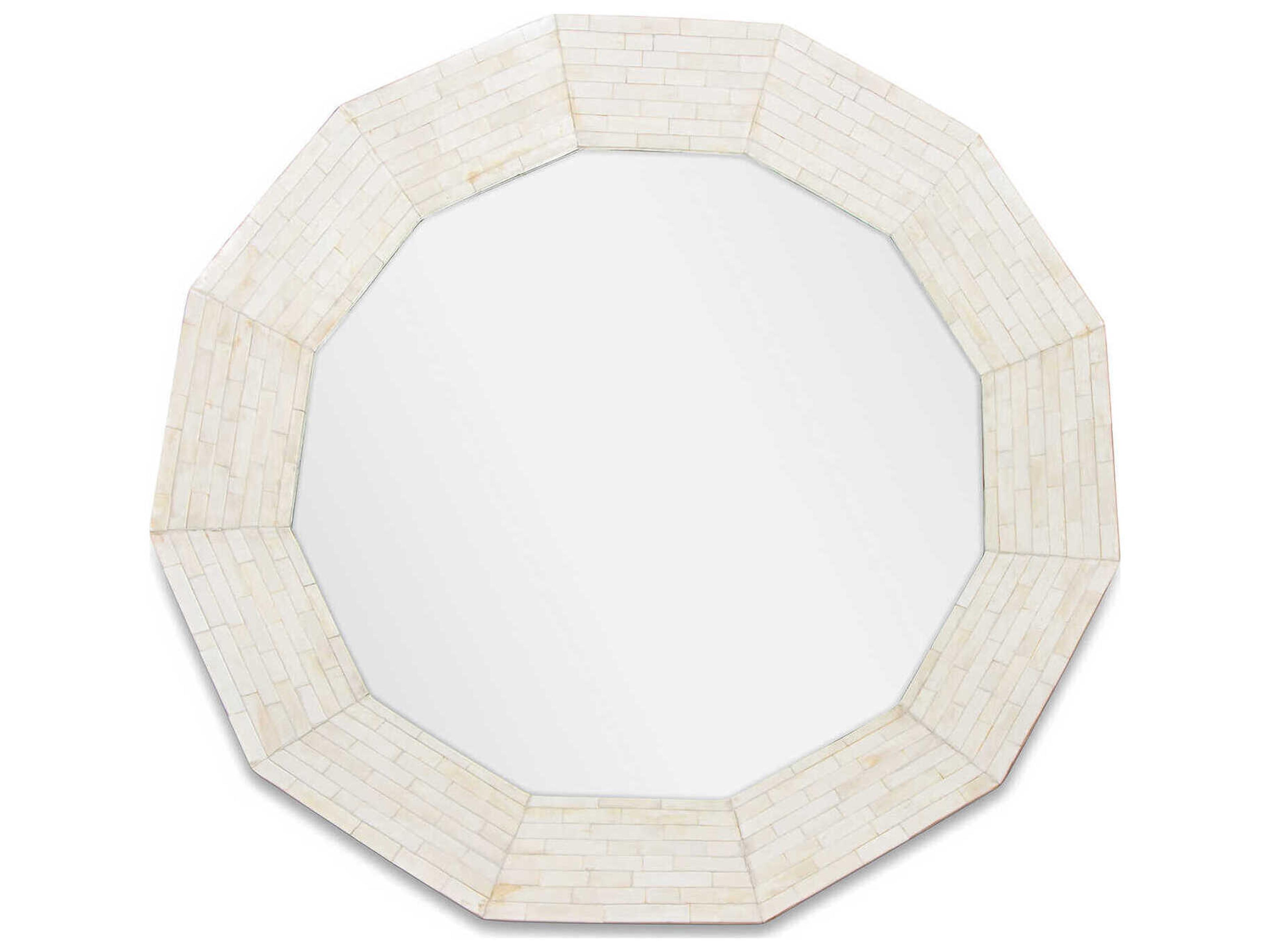Regina Andrew Ares Natural Bone Round Wall Mirror