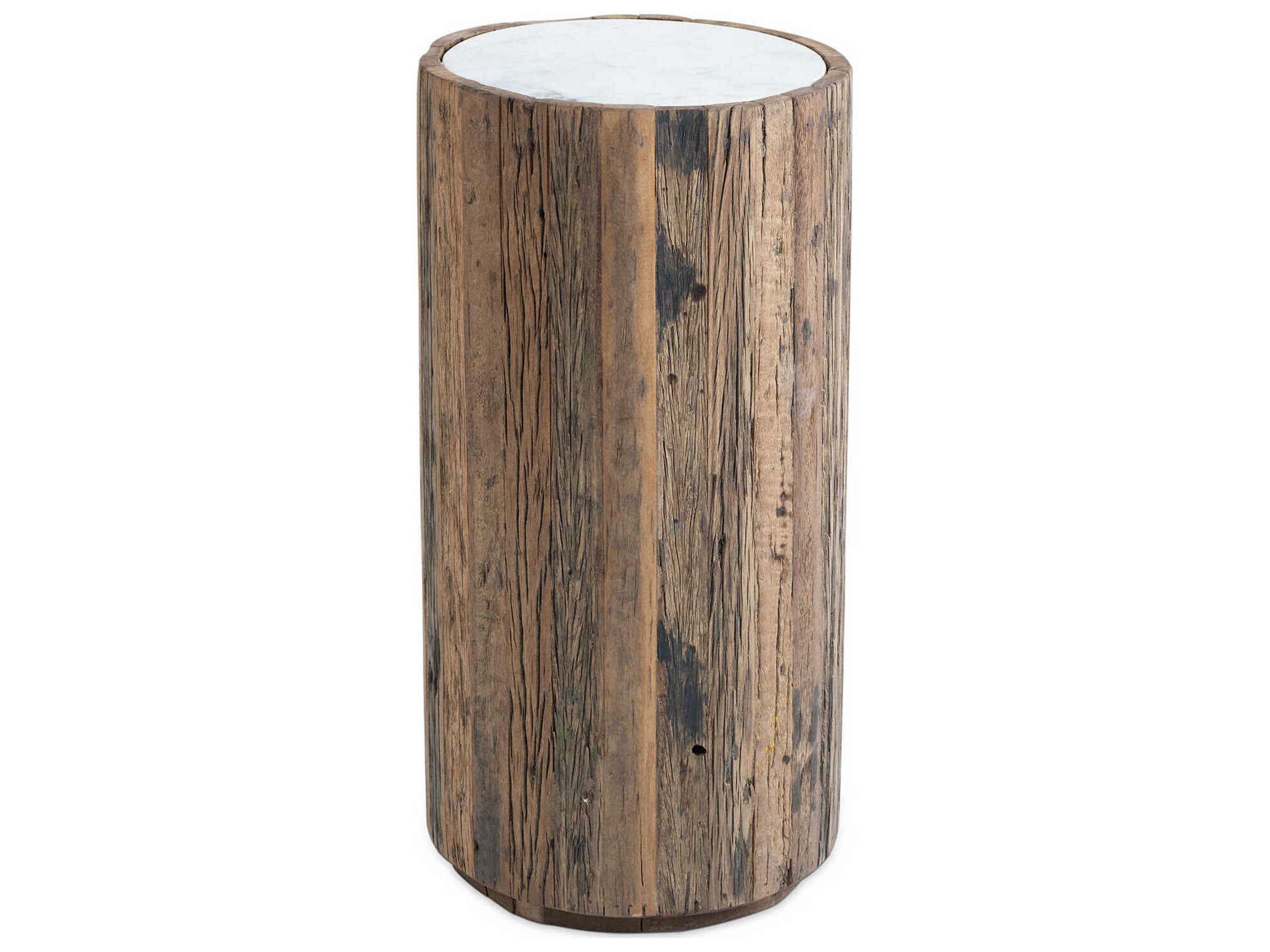 Regina Andrew Eli Round Marble Natural End Table