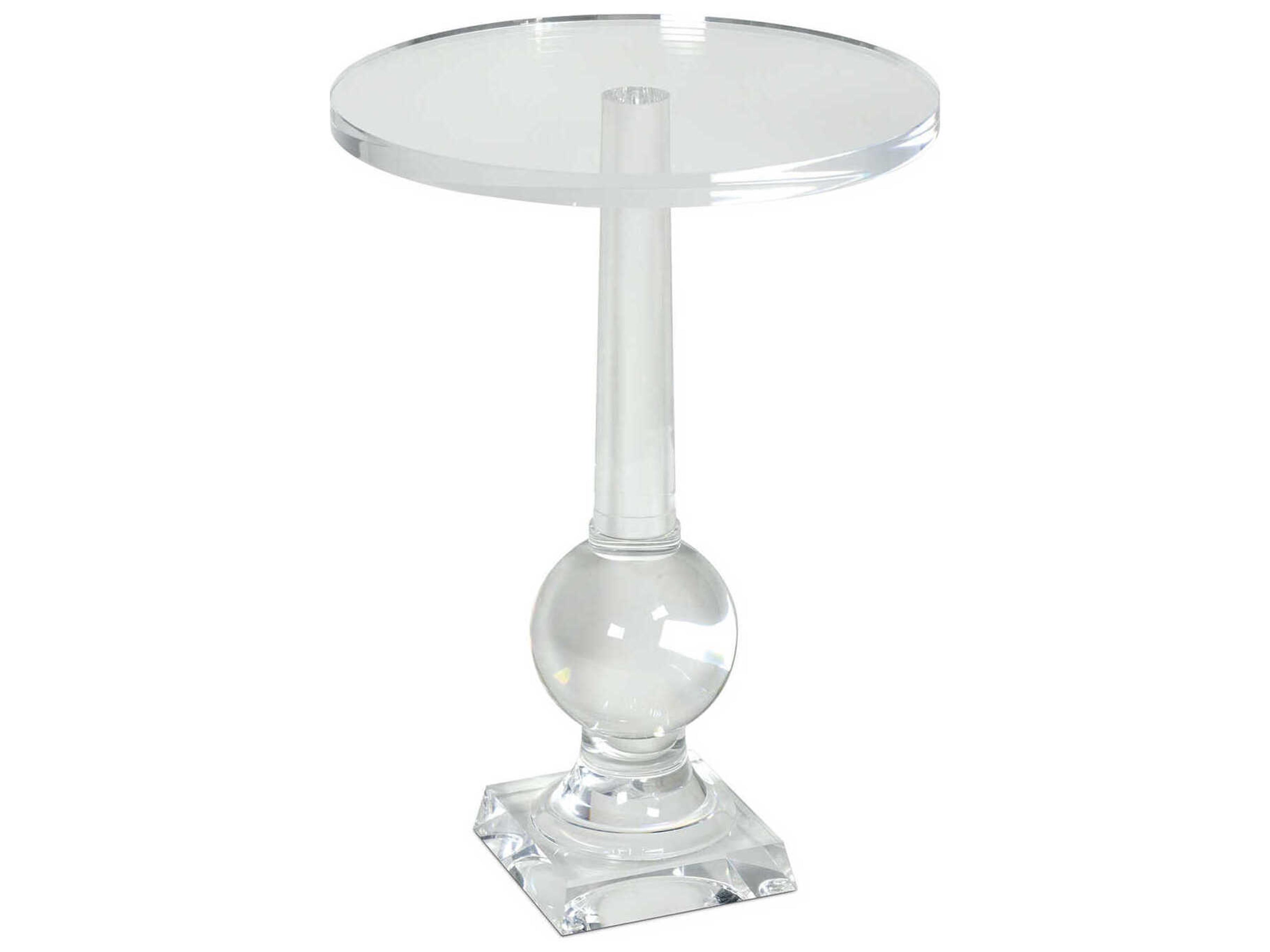 Regina Andrew Stowe Round Acrylic Clear End Table