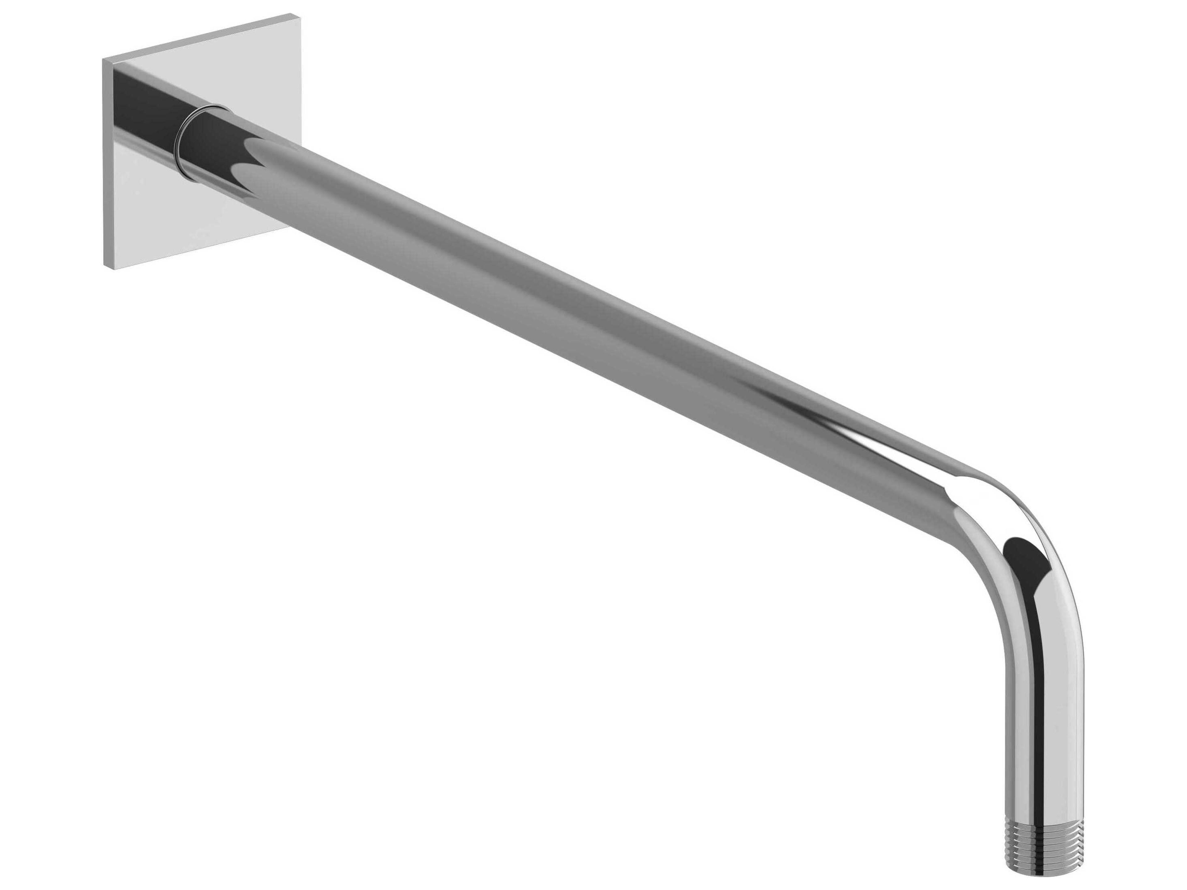 Riobel Chrome Reach Wall Mount Shower Arm with Square Escutcheon