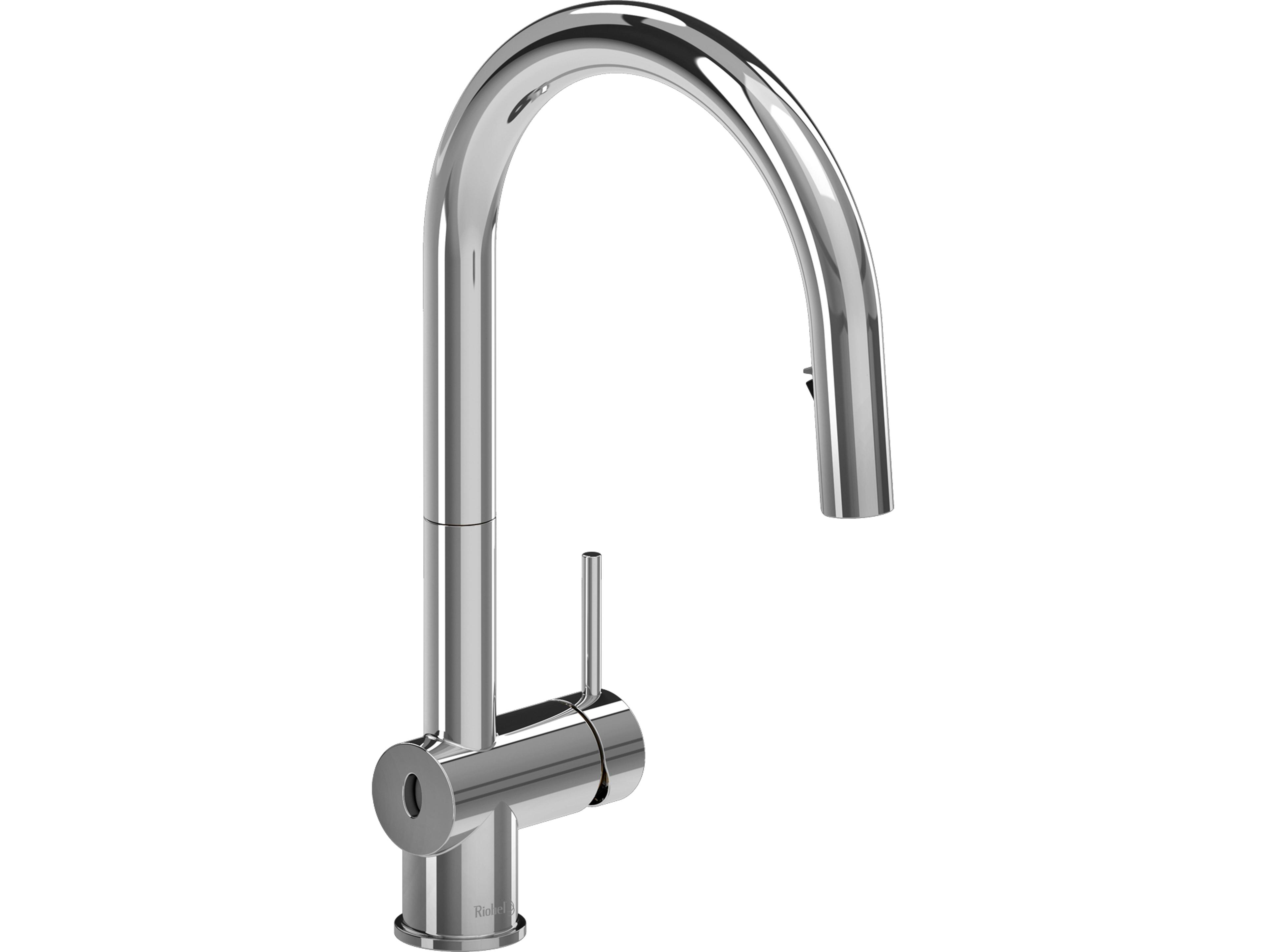 Riobel Azure Pull-Down Touchless Kitchen Faucet with C-Spout