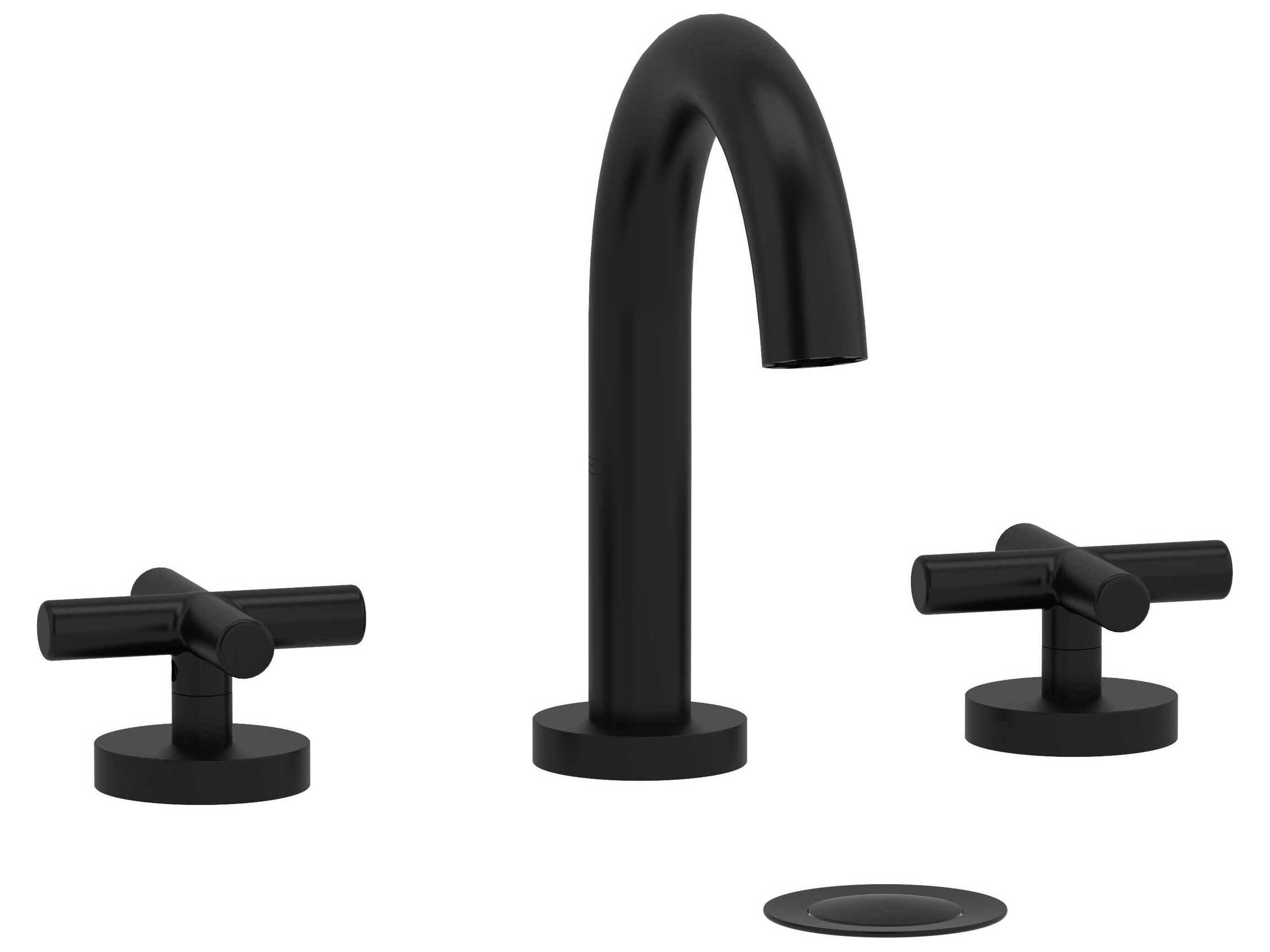 Riobel Riu Black Widespread Lavatory Faucet with C-Spout