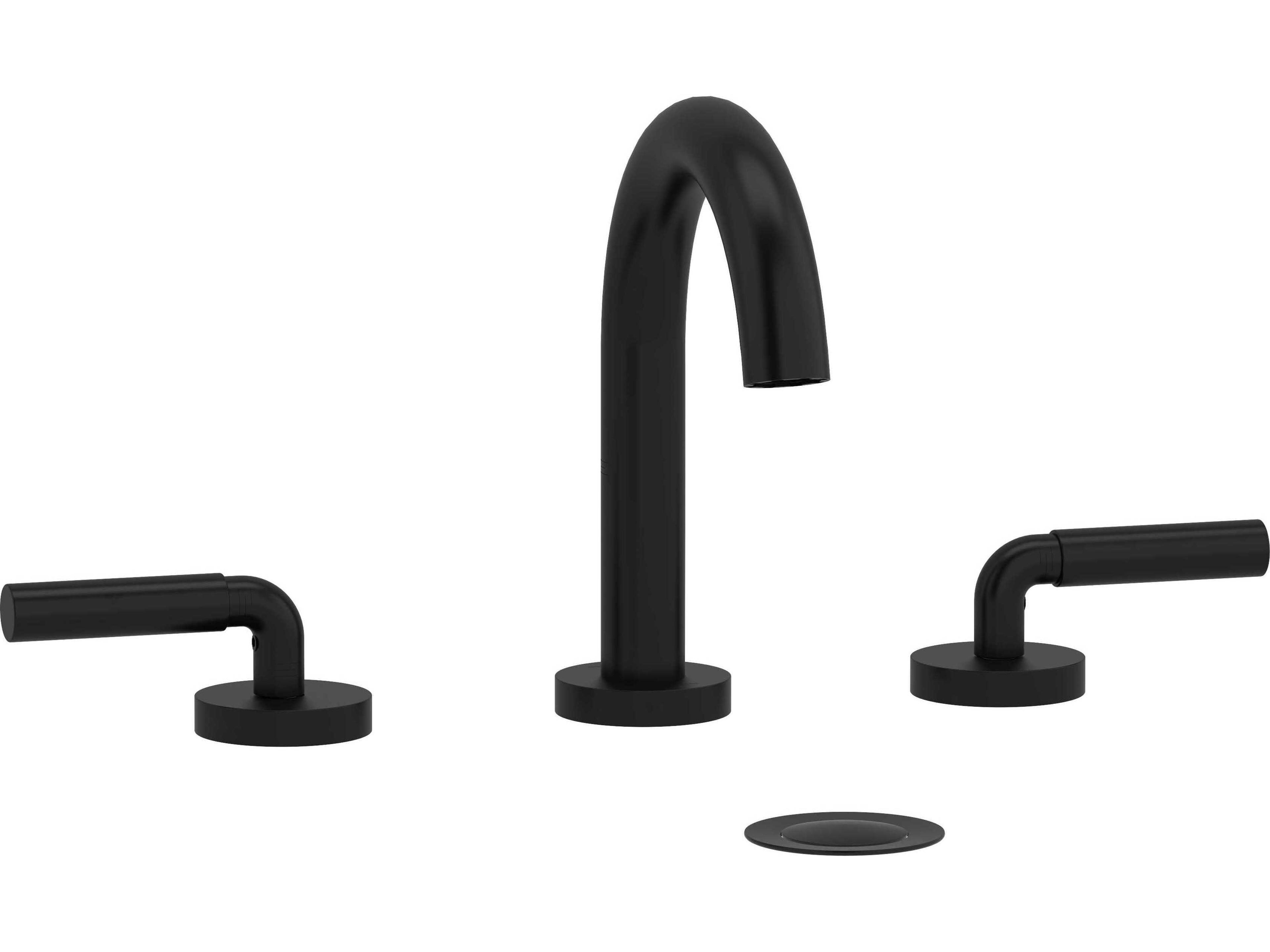 Riobel Riu Black Widespread Lavatory Faucet with C-Spout