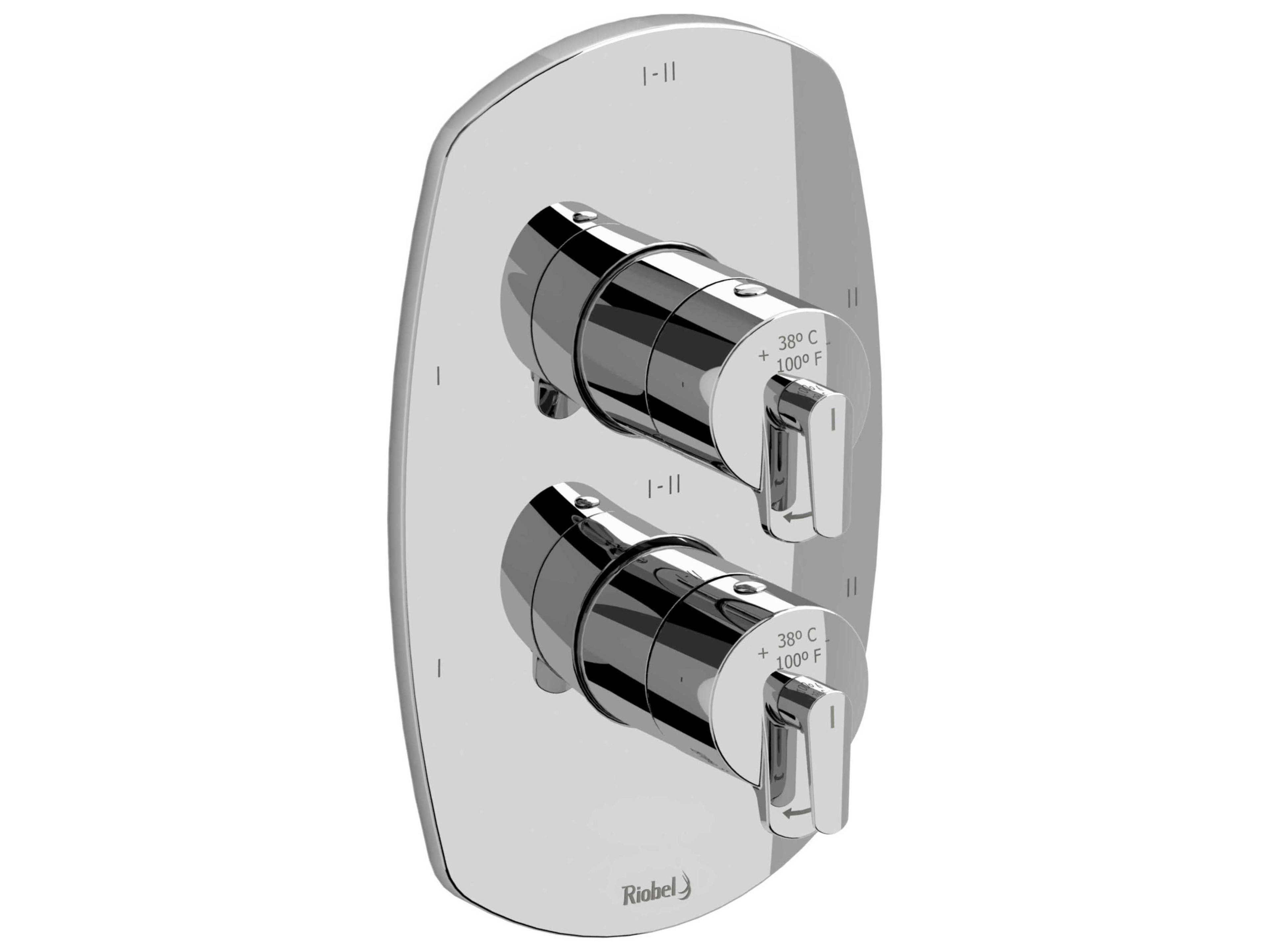 Riobel Venty Chrome Therm & Pressure Balance Trim with 6 Functions