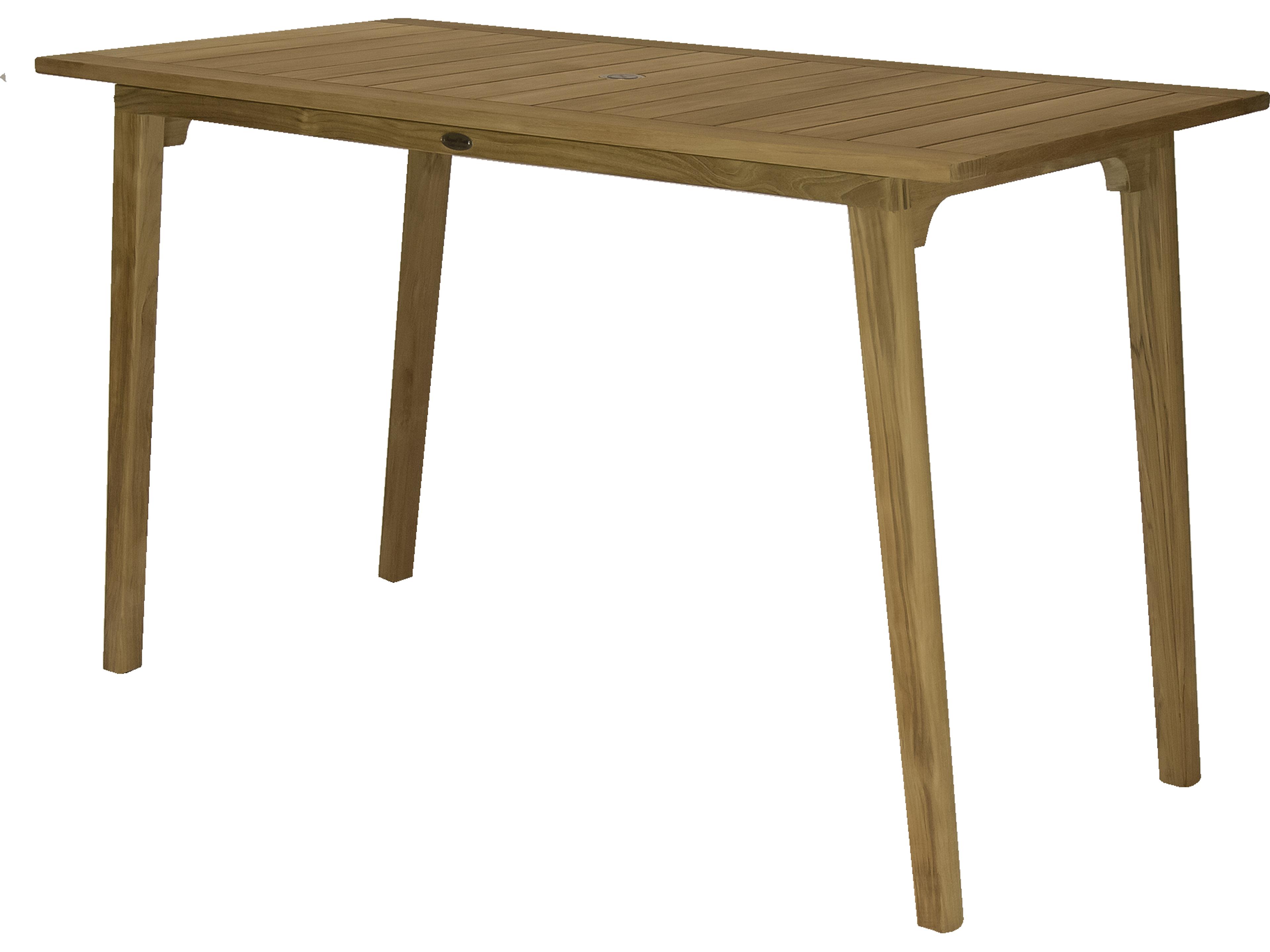 Royal Teak Collection Admiral Rectangular Outdoor Bar Table