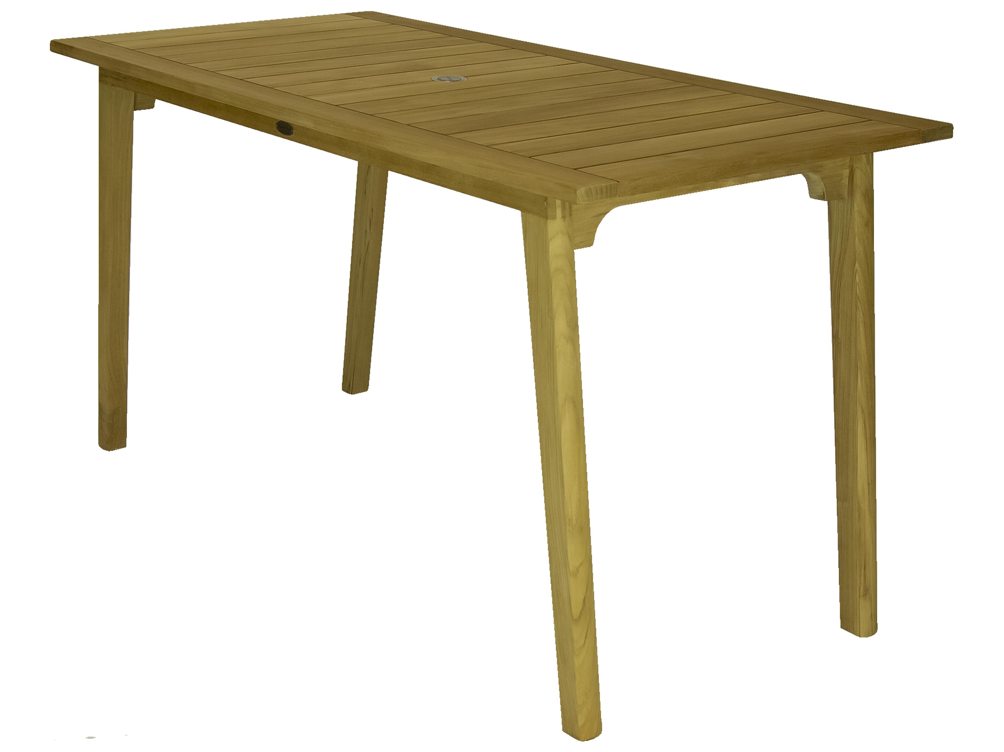 Royal Teak Collection Admiral Rectangular Outdoor Patio Counter Table