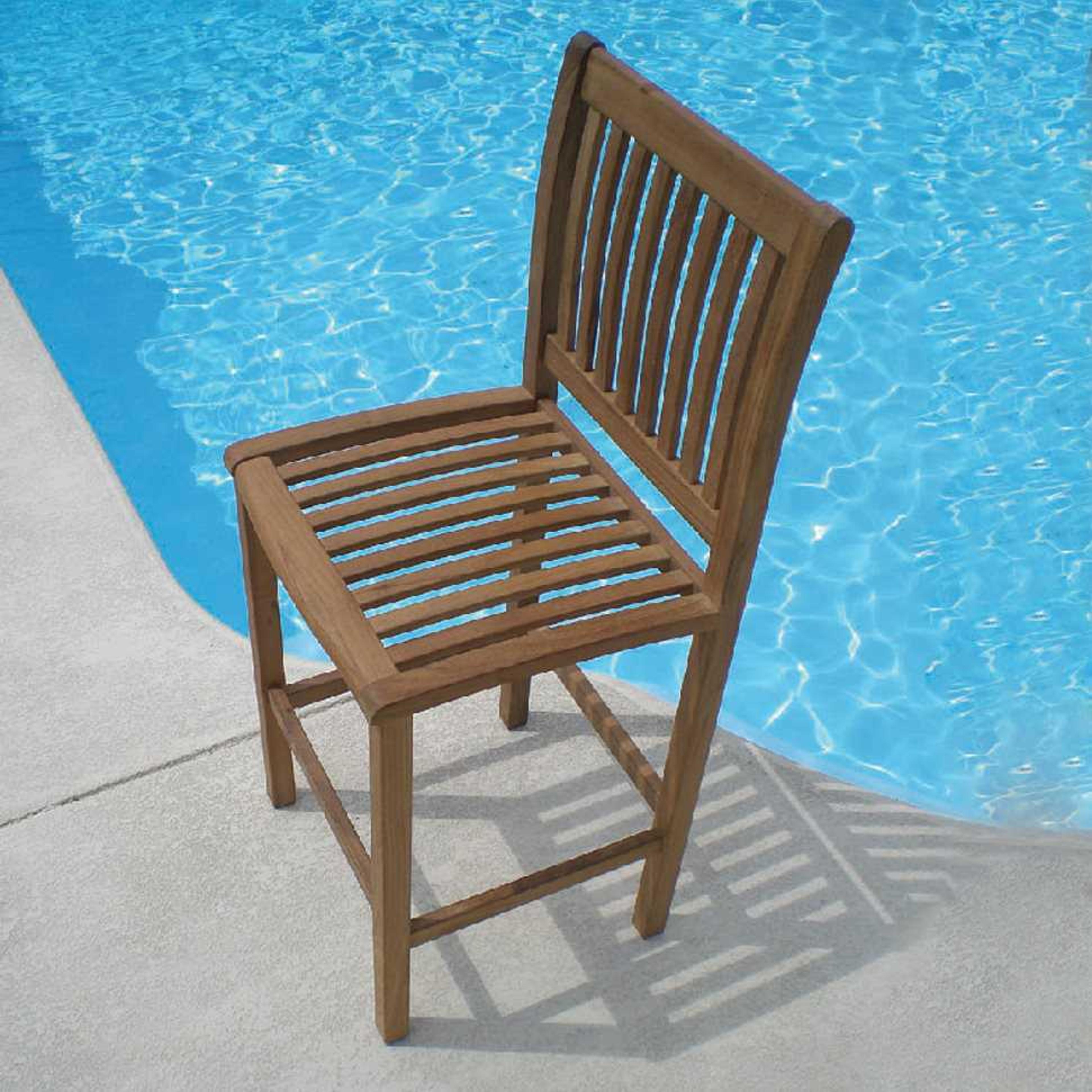Royal Teak Collection Patio Bar Side Chair