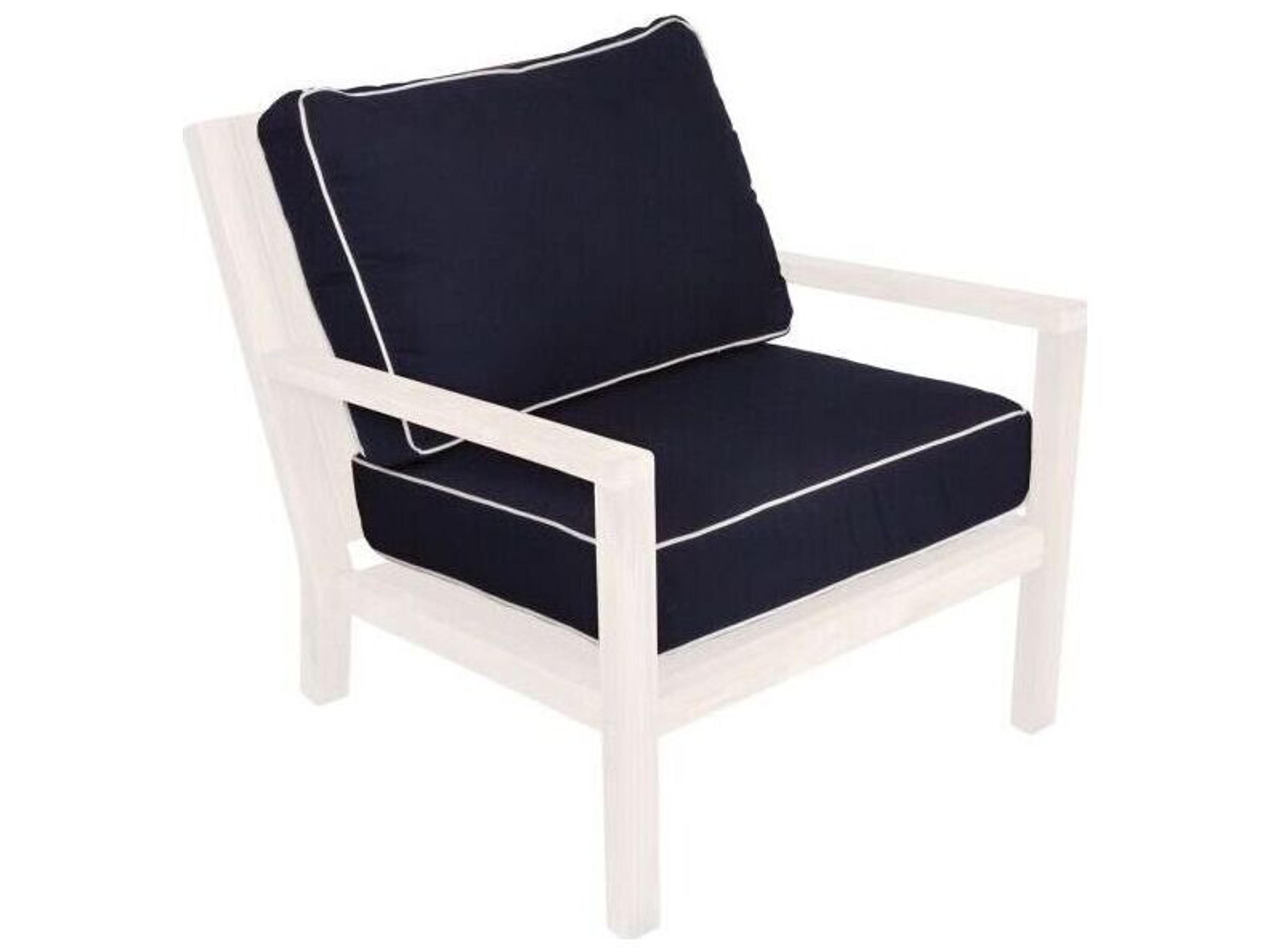 Royal Teak Collection Seat and back in Navy with White piping