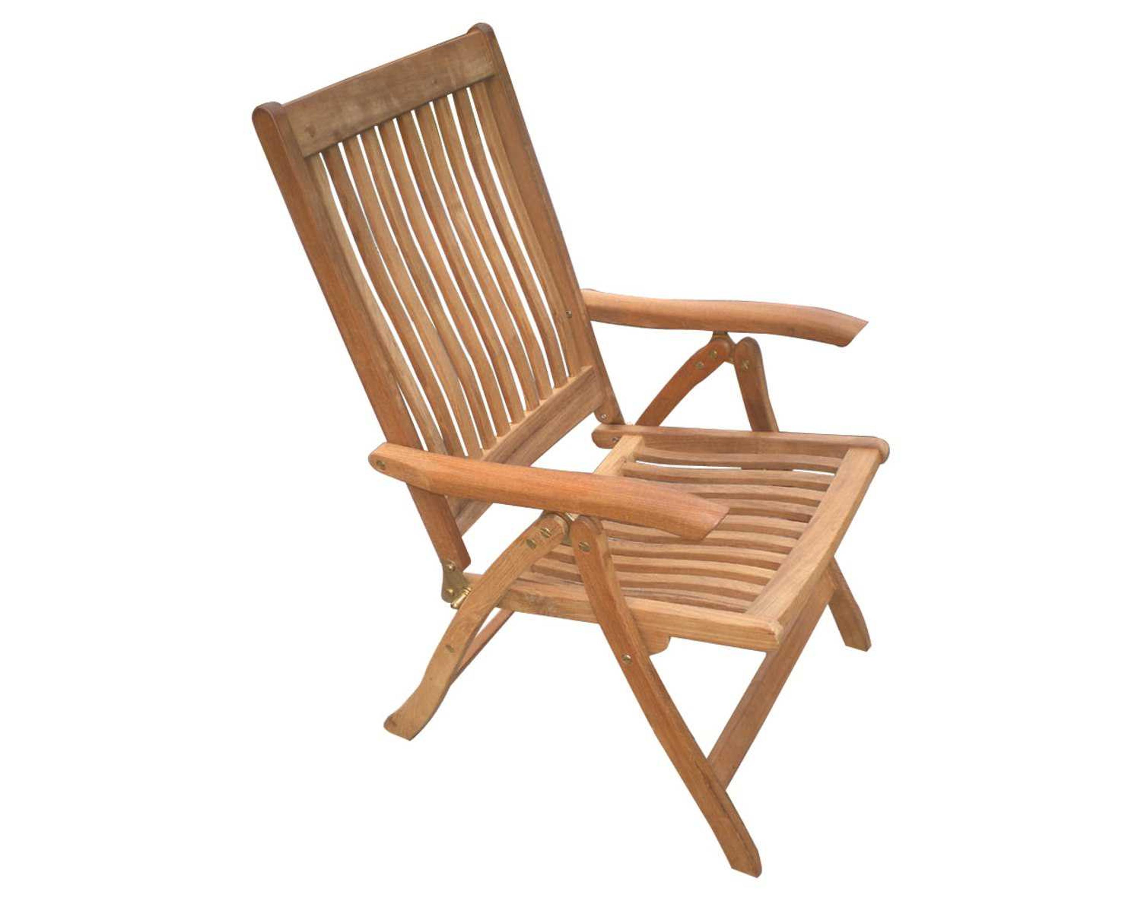 Royal Teak Collection Estate Reclining Outdoor Patio Lounge Chair