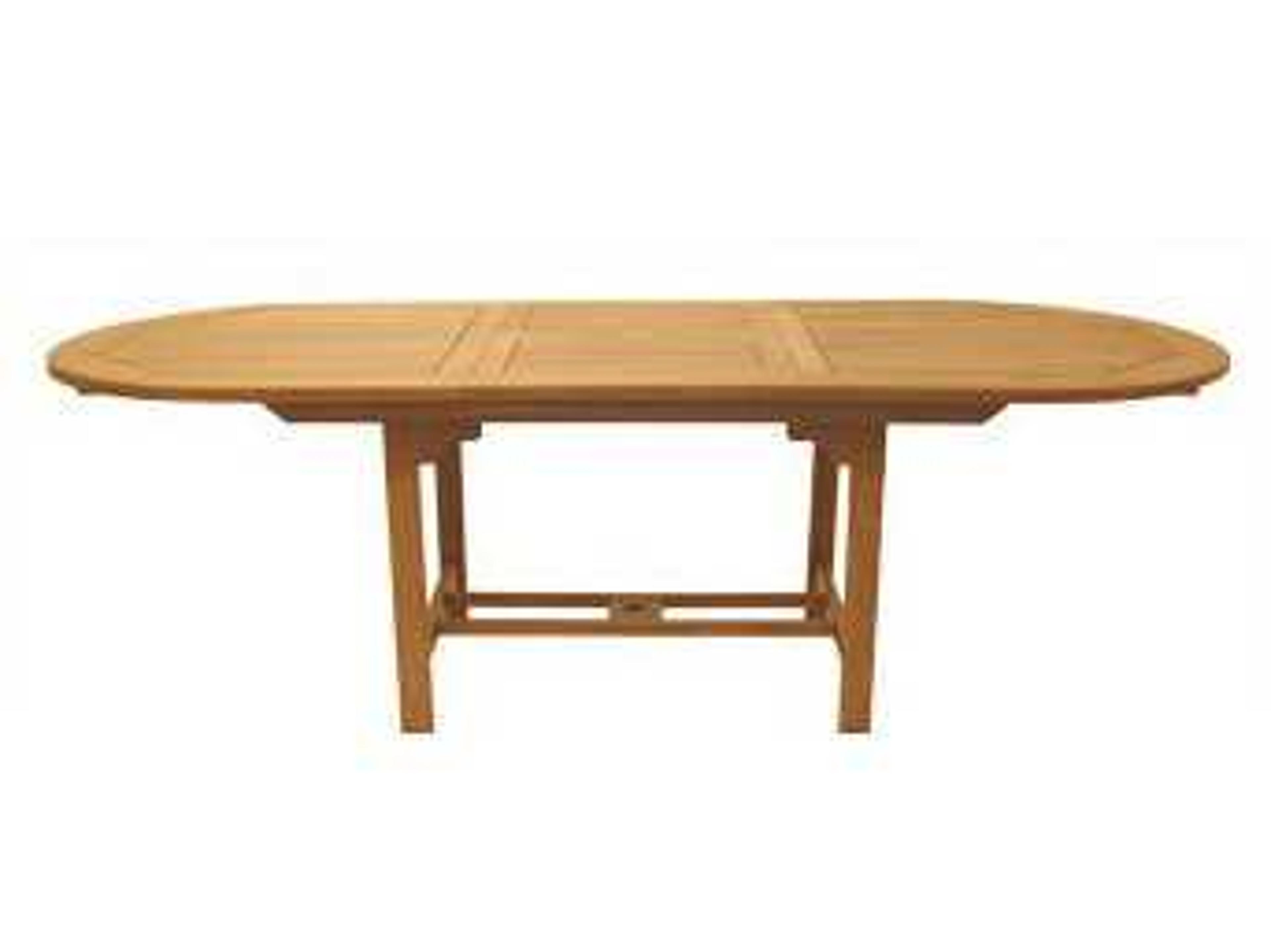 Royal Teak Collection Expansion Oval Family Outdoor Patio Dining Table