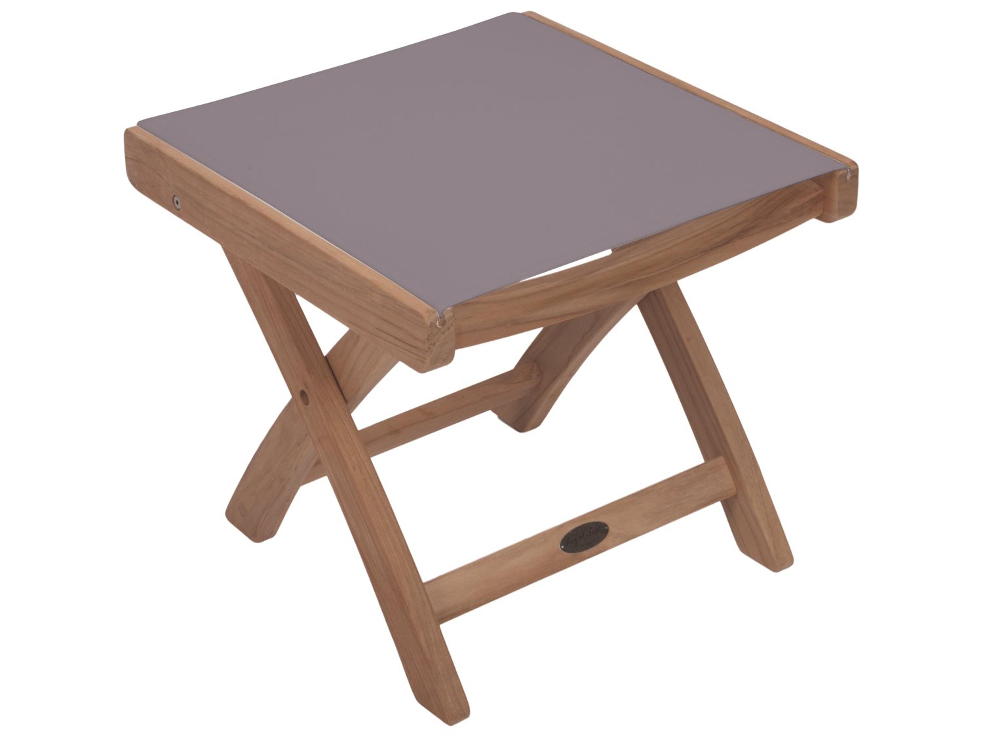 Royal Teak Collection Florida Sling Footrest - Gray