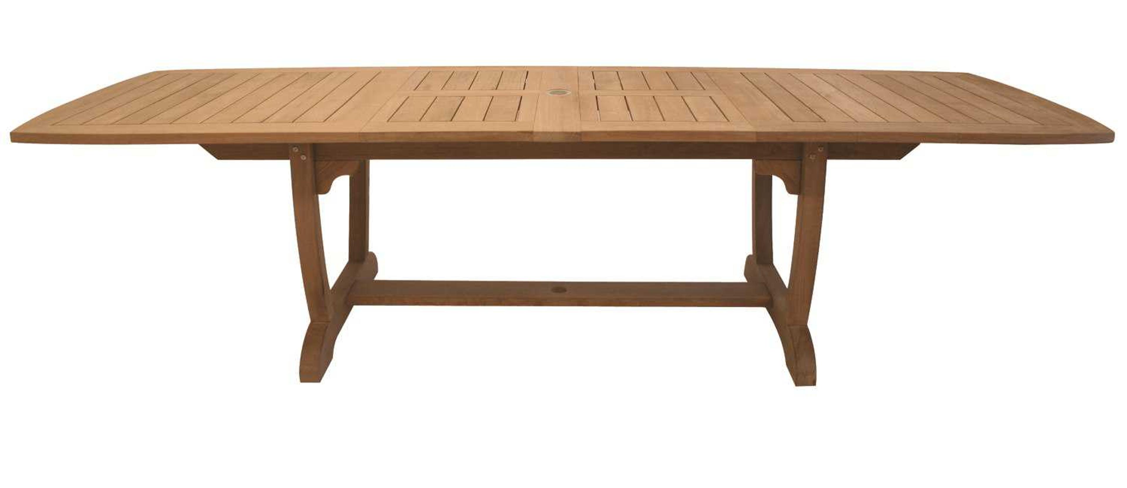 Royal Teak Collection Expansion Rectangular Double Leaf Gala Patio Dining Table