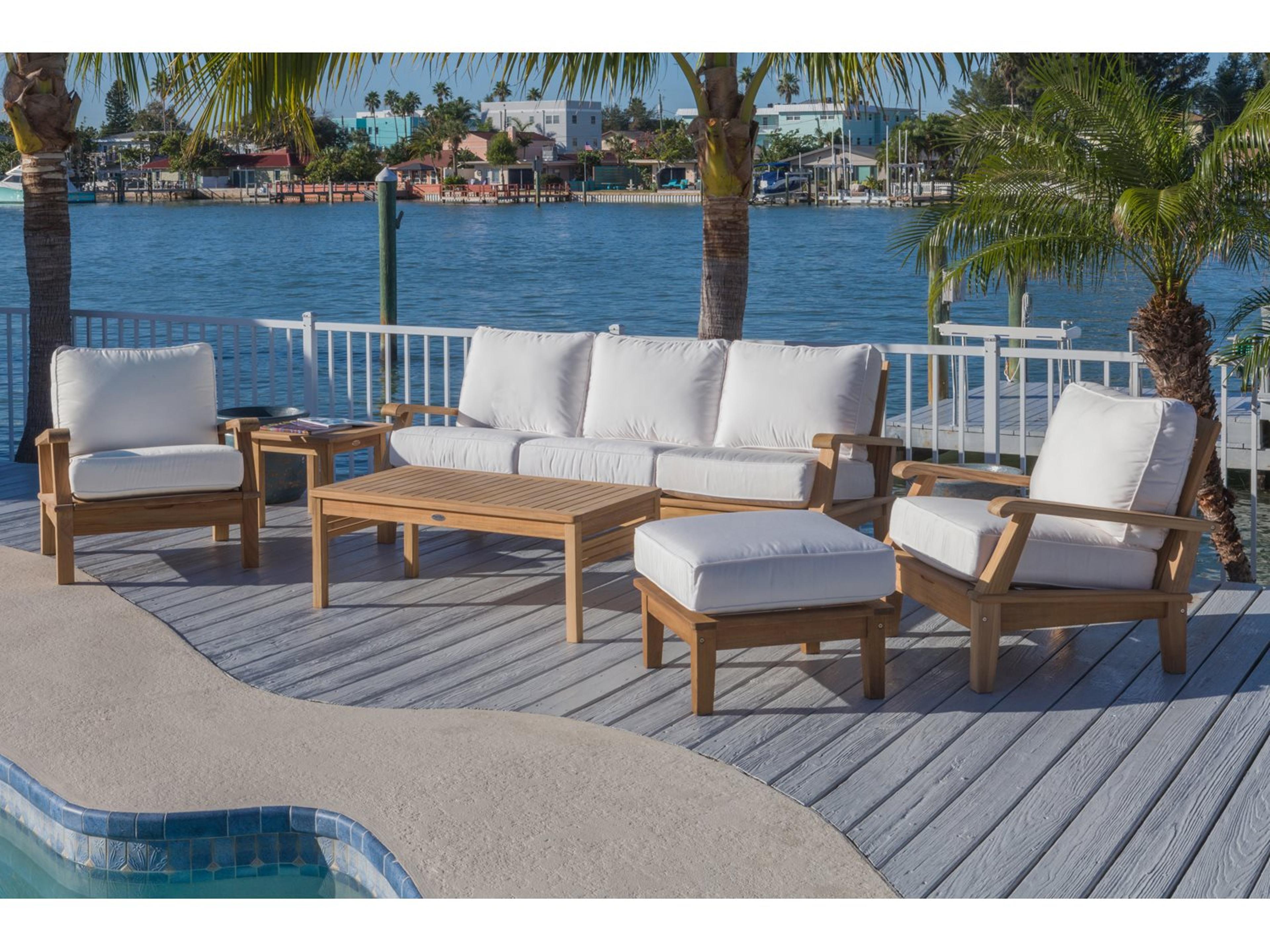 Royal Teak Collection Miami Outdoor Patio Lounge Set