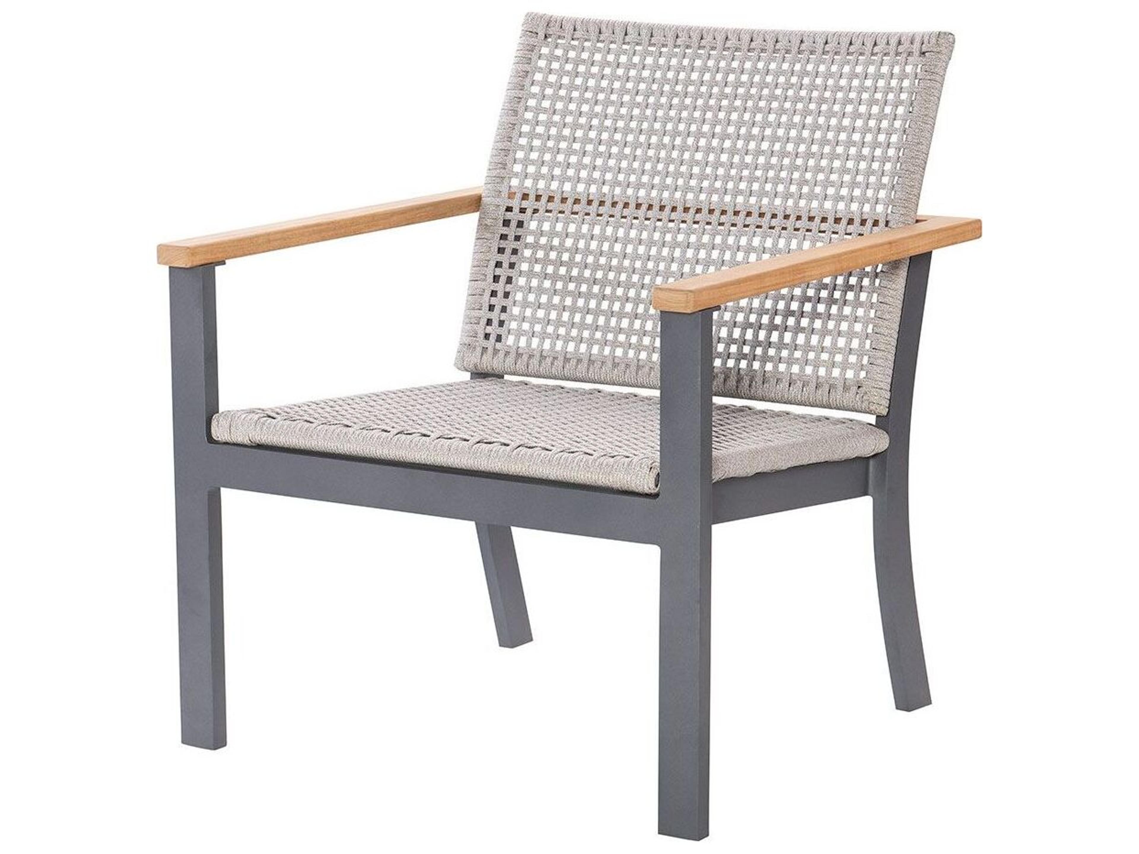 Royal Teak Collection Naples Rope Arm Stationary Lounge Chair